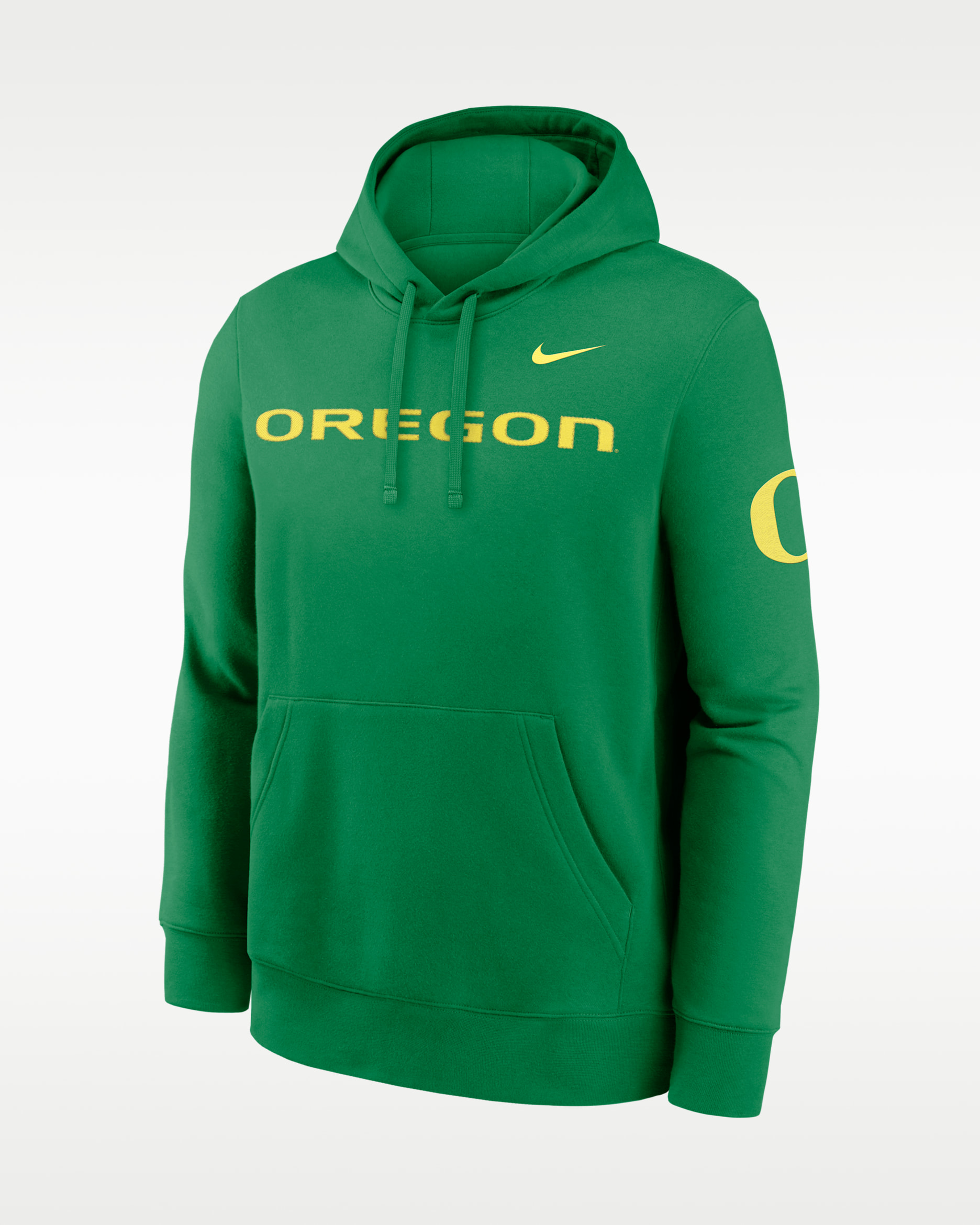 Sudadera con gorro sin cierre universitaria Nike para hombre Oregon Sideline Club - Verde manzana