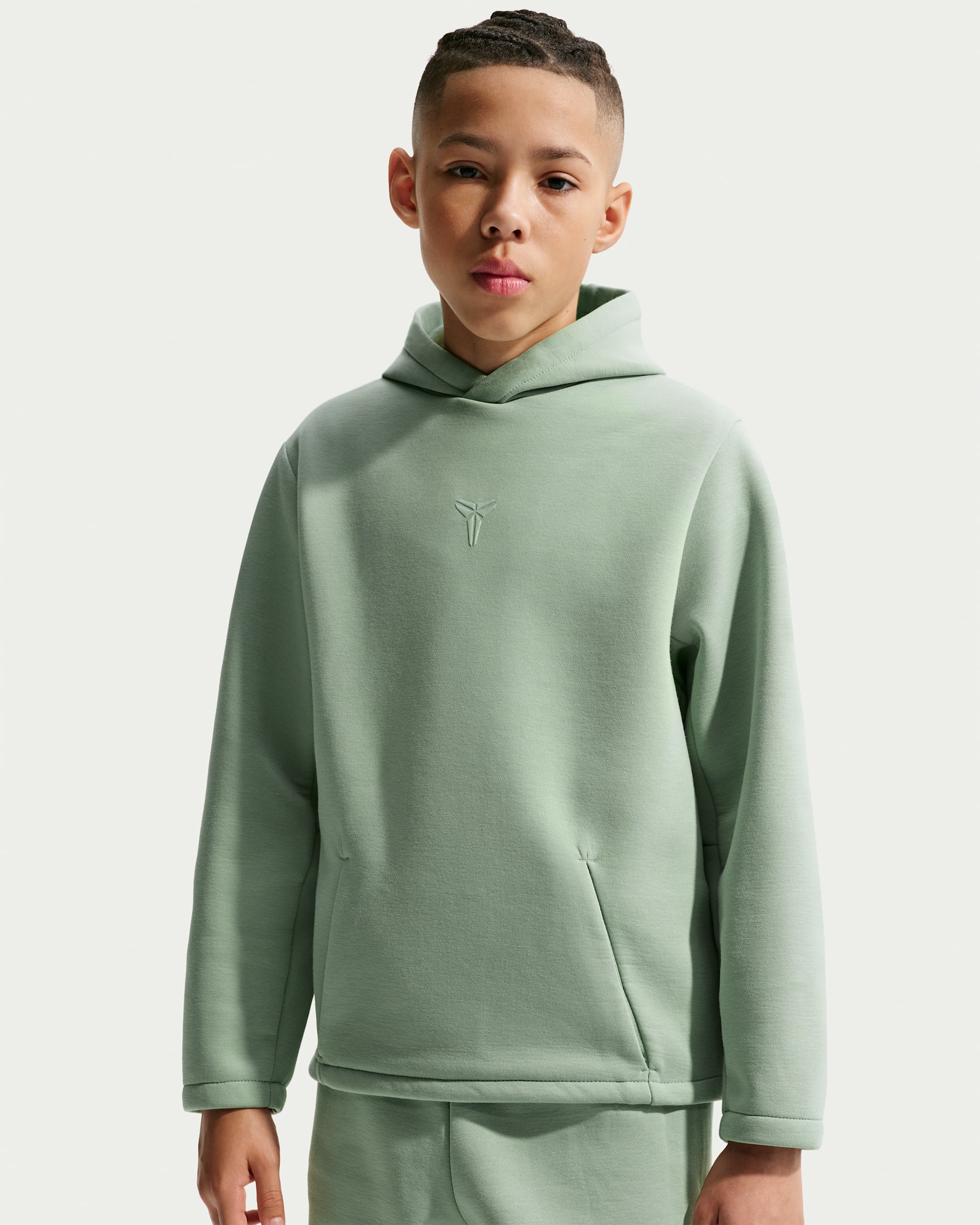 Kobe Big Kids' Dri-FIT Pullover Basketball Hoodie - Steam/Steam