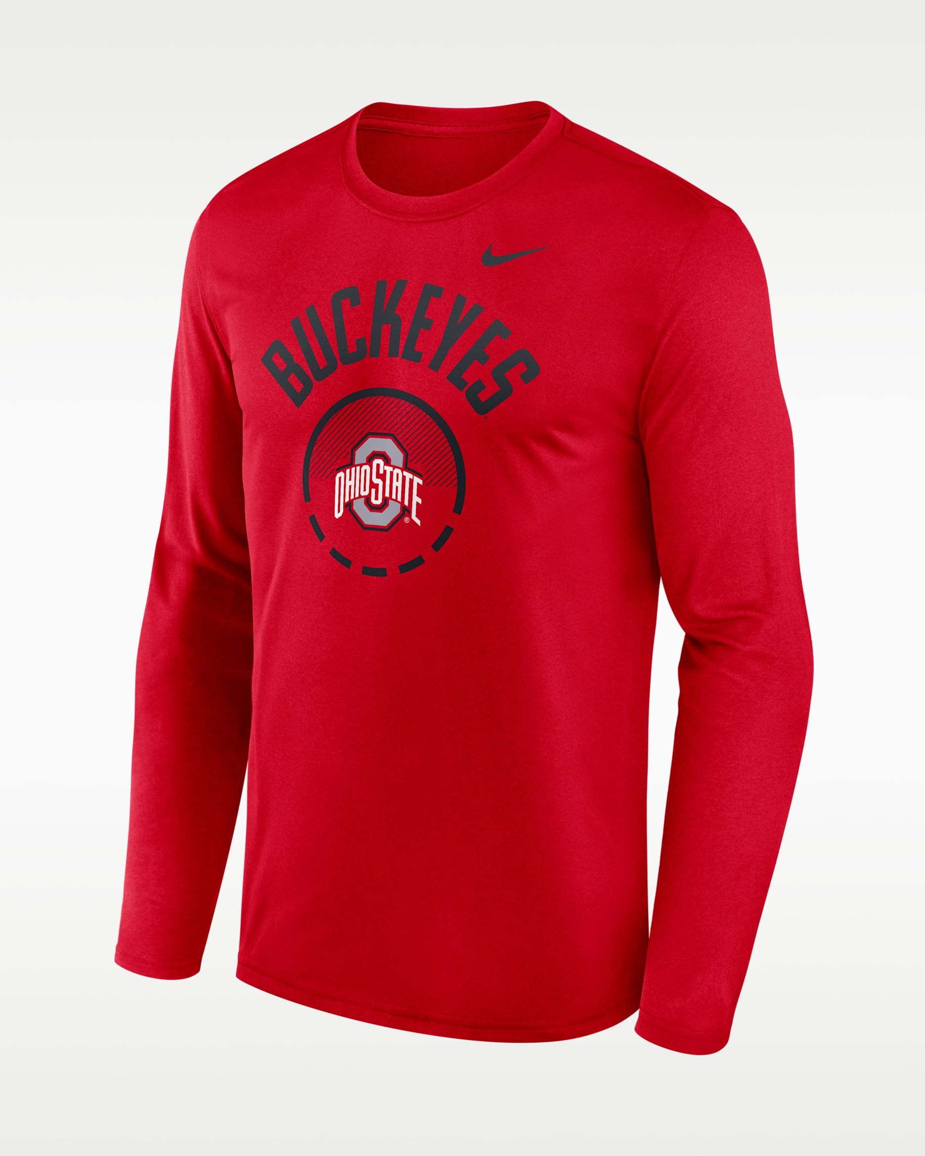 Ohio State Courtside Men's Nike Dri-FIT College Long-Sleeve T-Shirt - Scarlet
