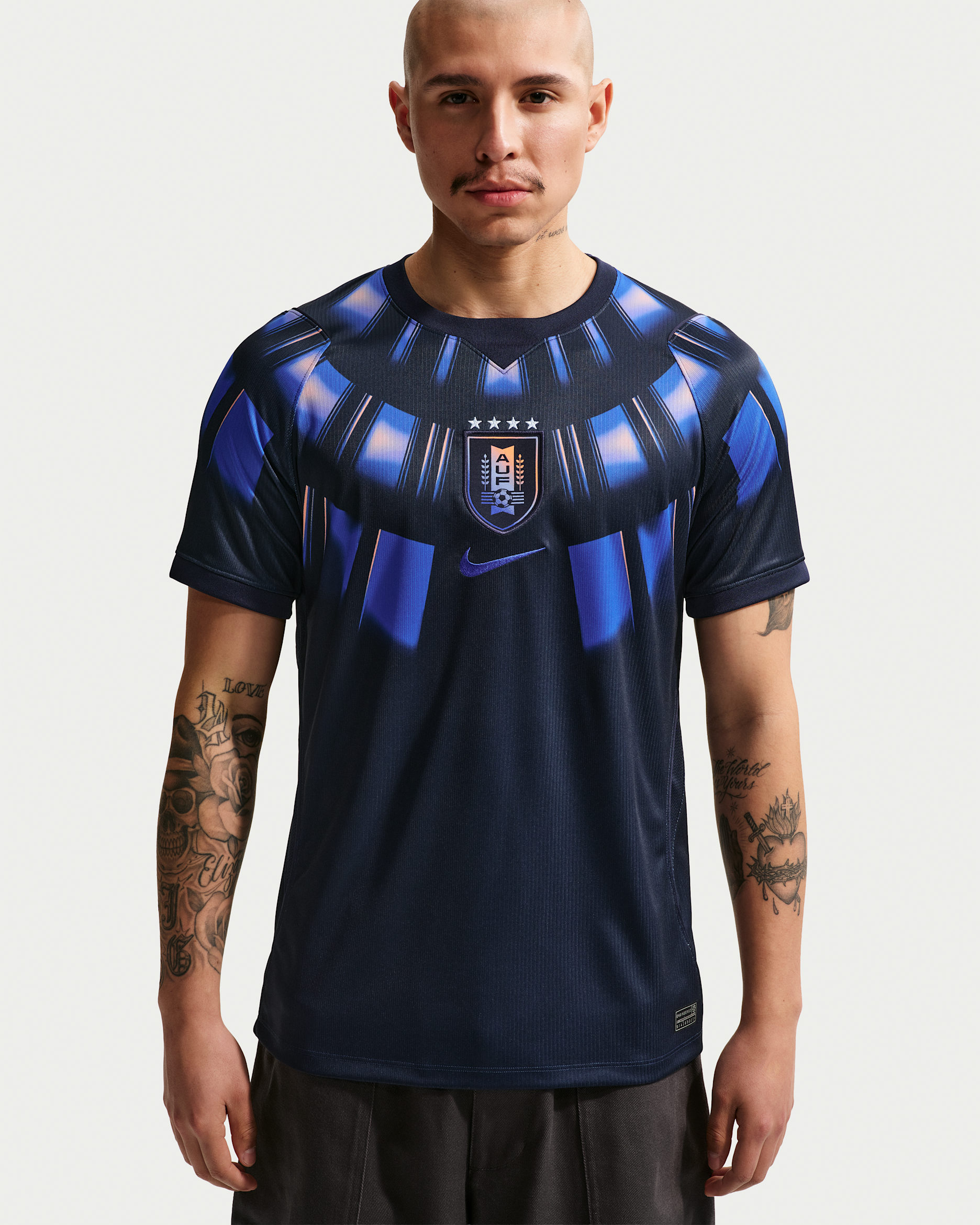 Fotbollströja Uruguay 2026 Stadium Nike Dri-FIT Replica (bortaställ) för män - Obsidian/Hyper Royal