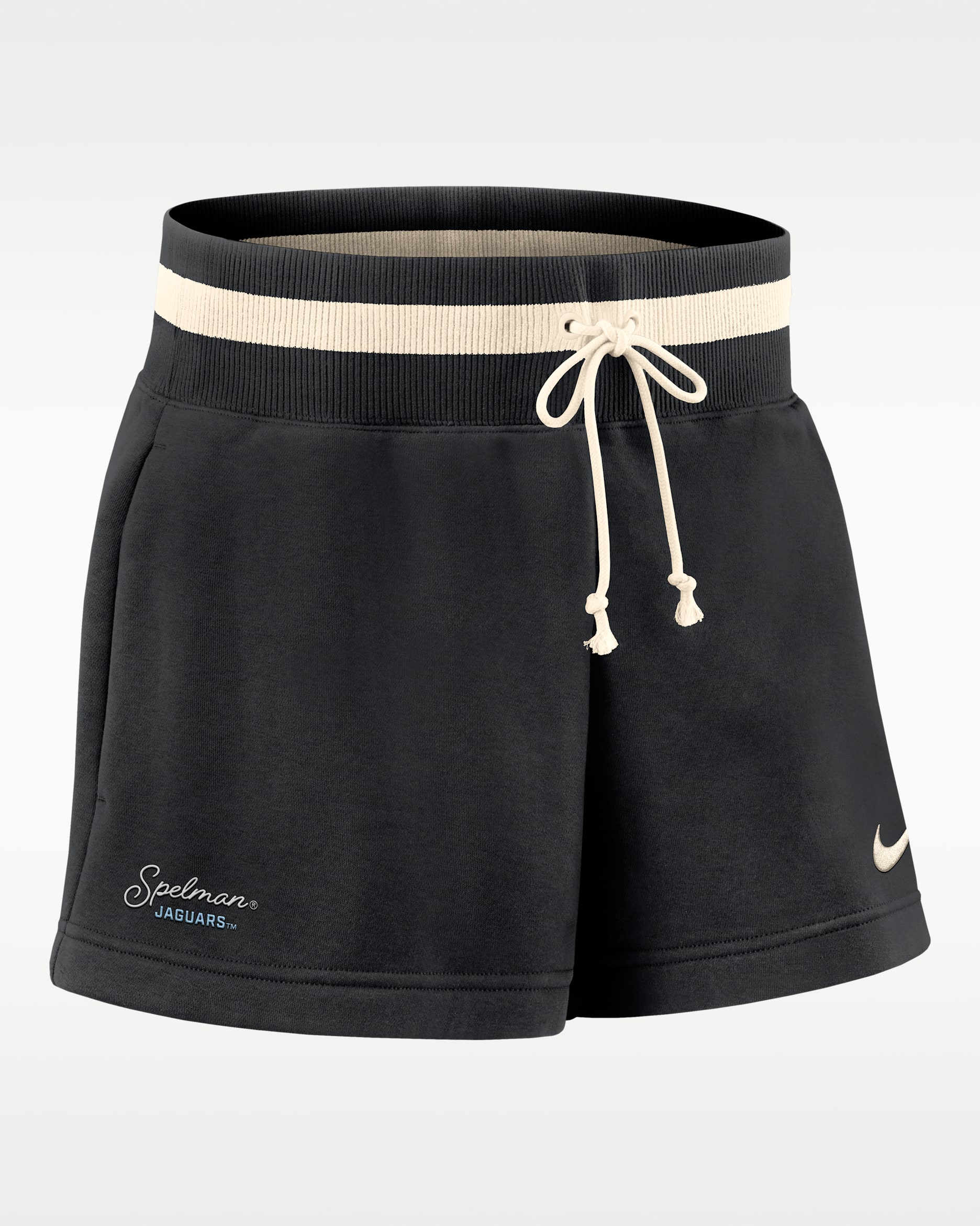 Nike Phoenix Fleece College (Spelman College) Women's Mid-Rise 4" Shorts - Black