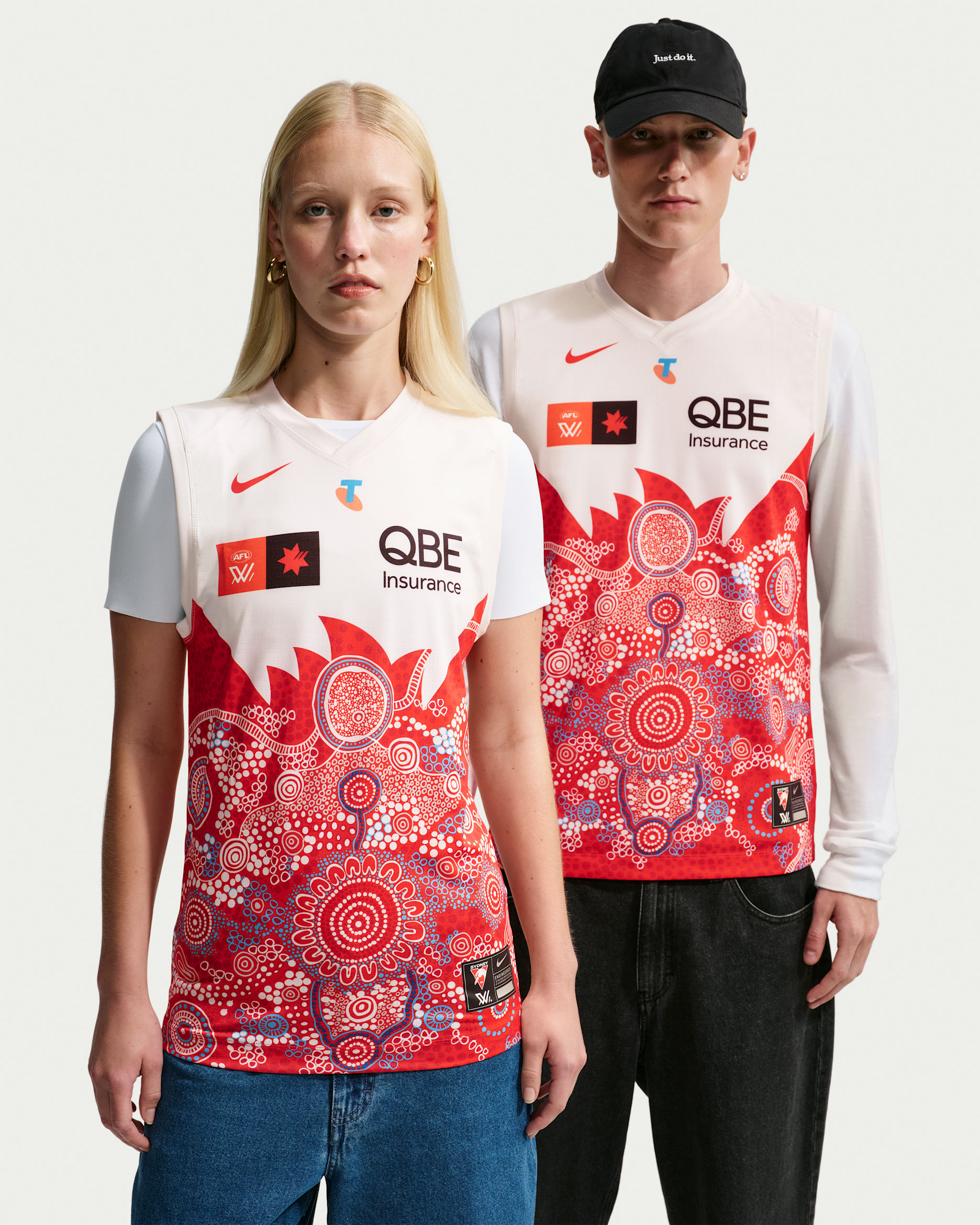 Sydney Swans AFLW 2026 Stadium Indigenous Nike AFLW Replica Jersey - Chile Red/White