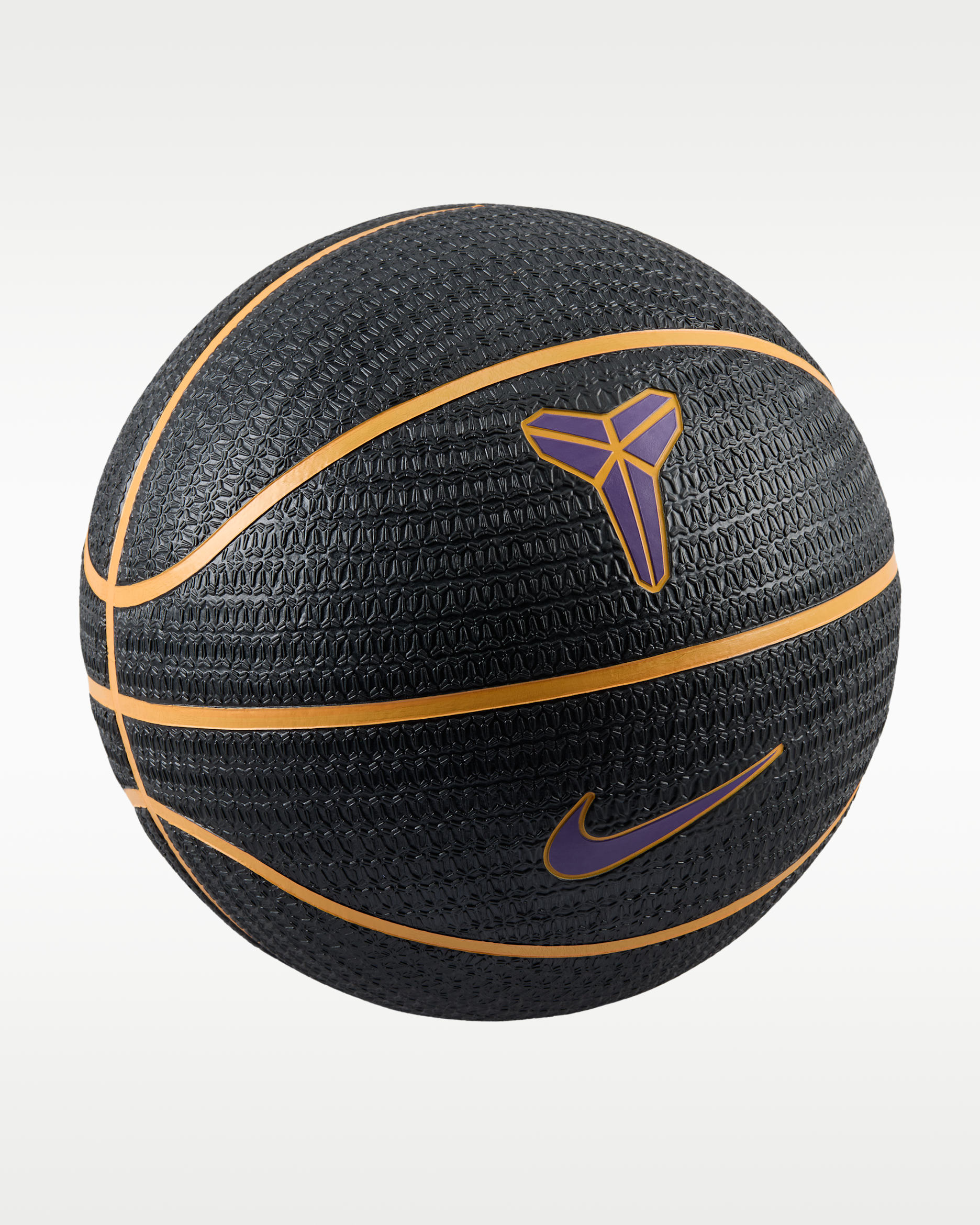 Piłka do koszykówki Kobe Signature (bez powietrza) - Czerń/University Gold/Court Purple/University Gold