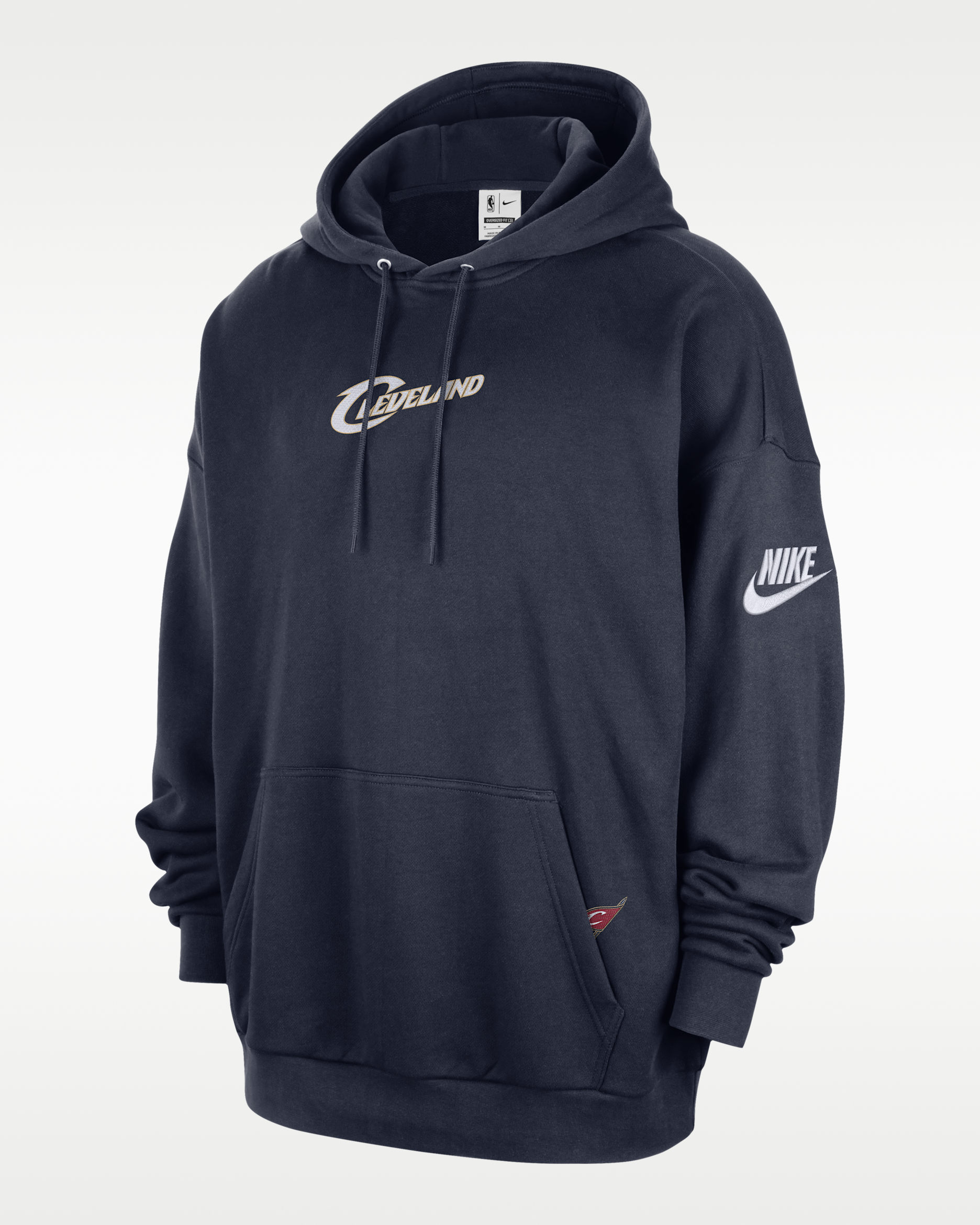 Cleveland Cavaliers 2025/26 Hardwood Classics Men's Nike Club NBA Premium Pull-Over Hoodie - College Navy