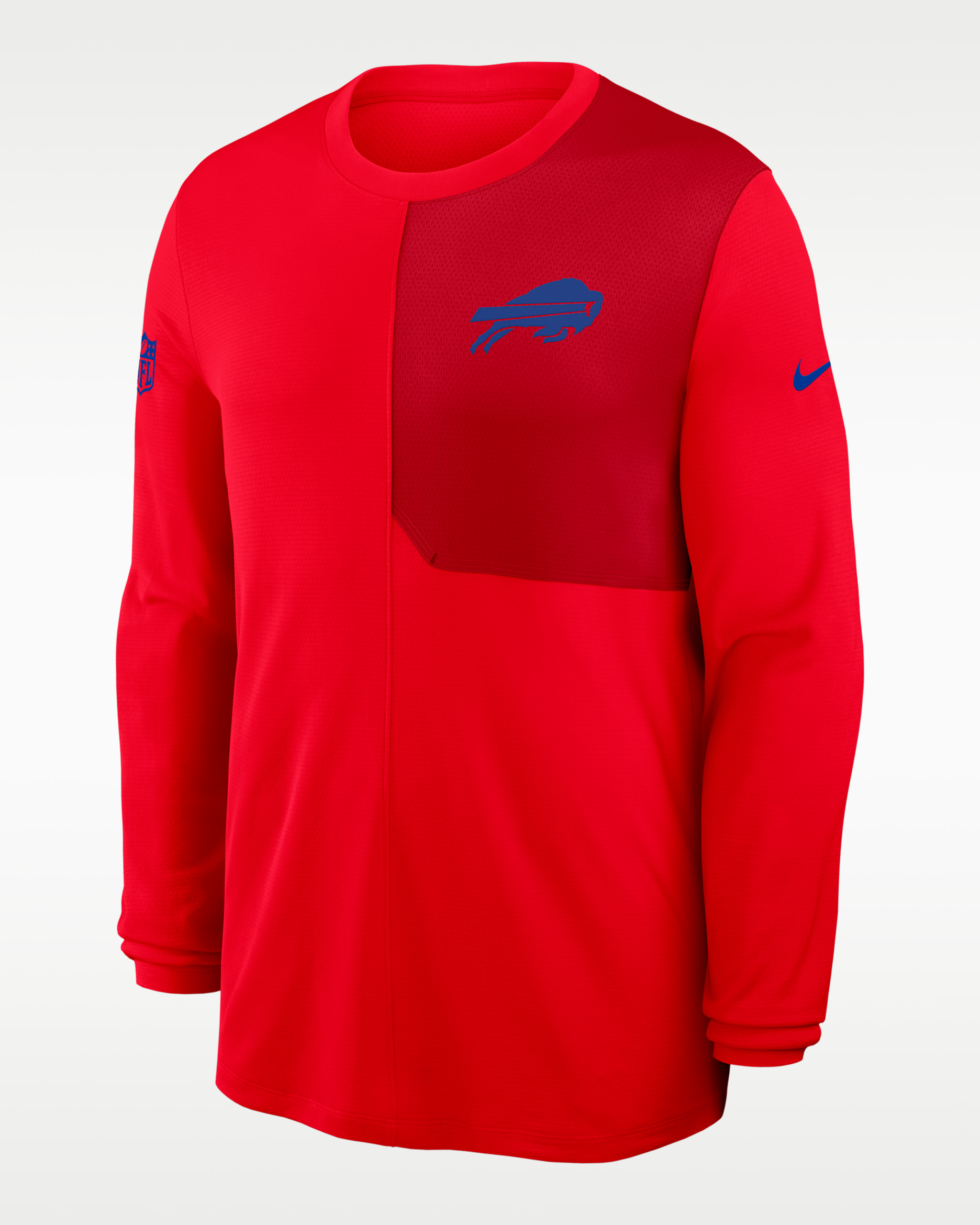 Buffalo Bills Sideline Coach Men's Nike Dri-FIT NFL Long-Sleeve Top - Red