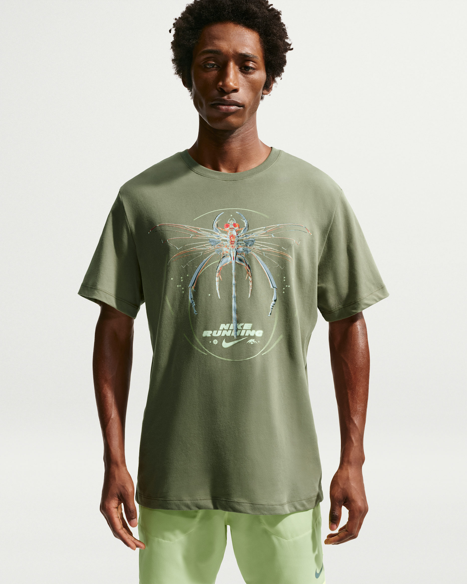 Nike Men's Dri-FIT Running T-Shirt - Silver Sage