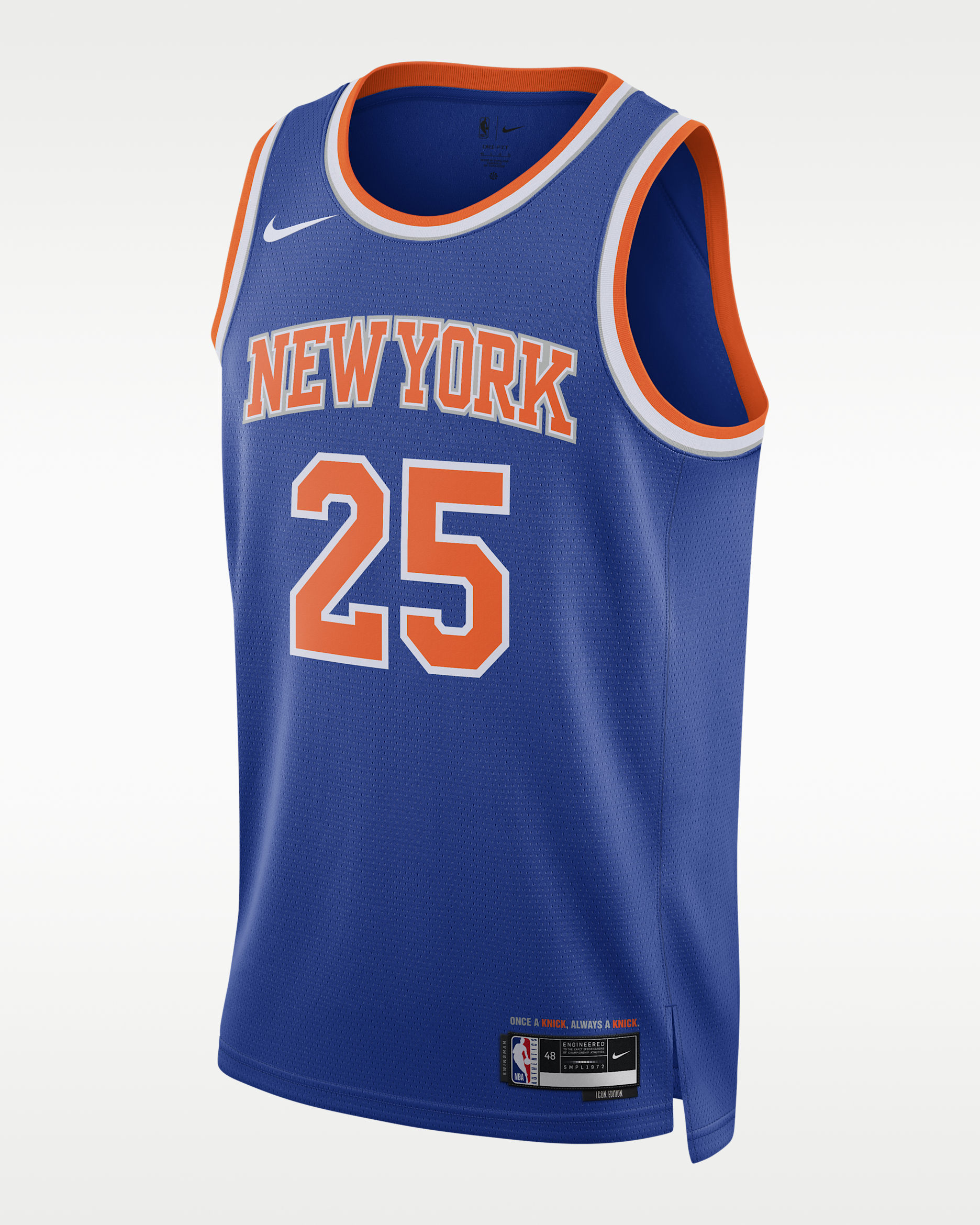 Jersey Nike Dri-FIT de la NBA Swingman para hombre New York Knicks Icon Edition - Azul enérgico