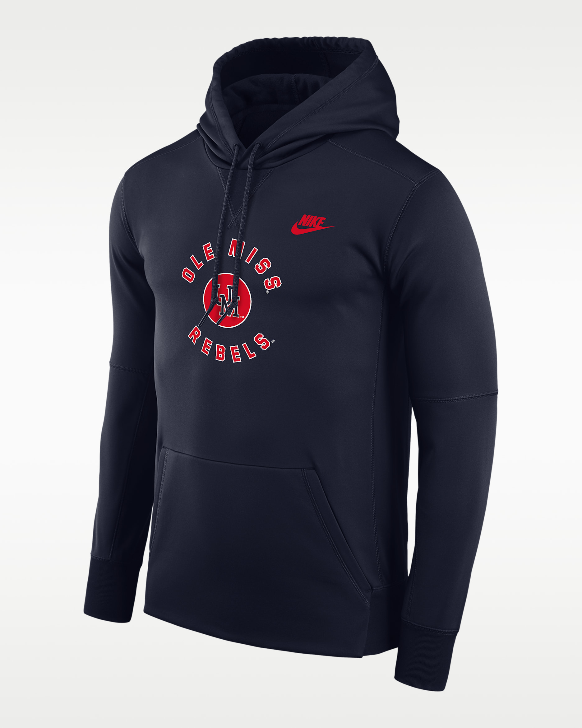 Ole Miss Rebels Men's Nike Therma-FIT Pullover Hoodie - College Navy