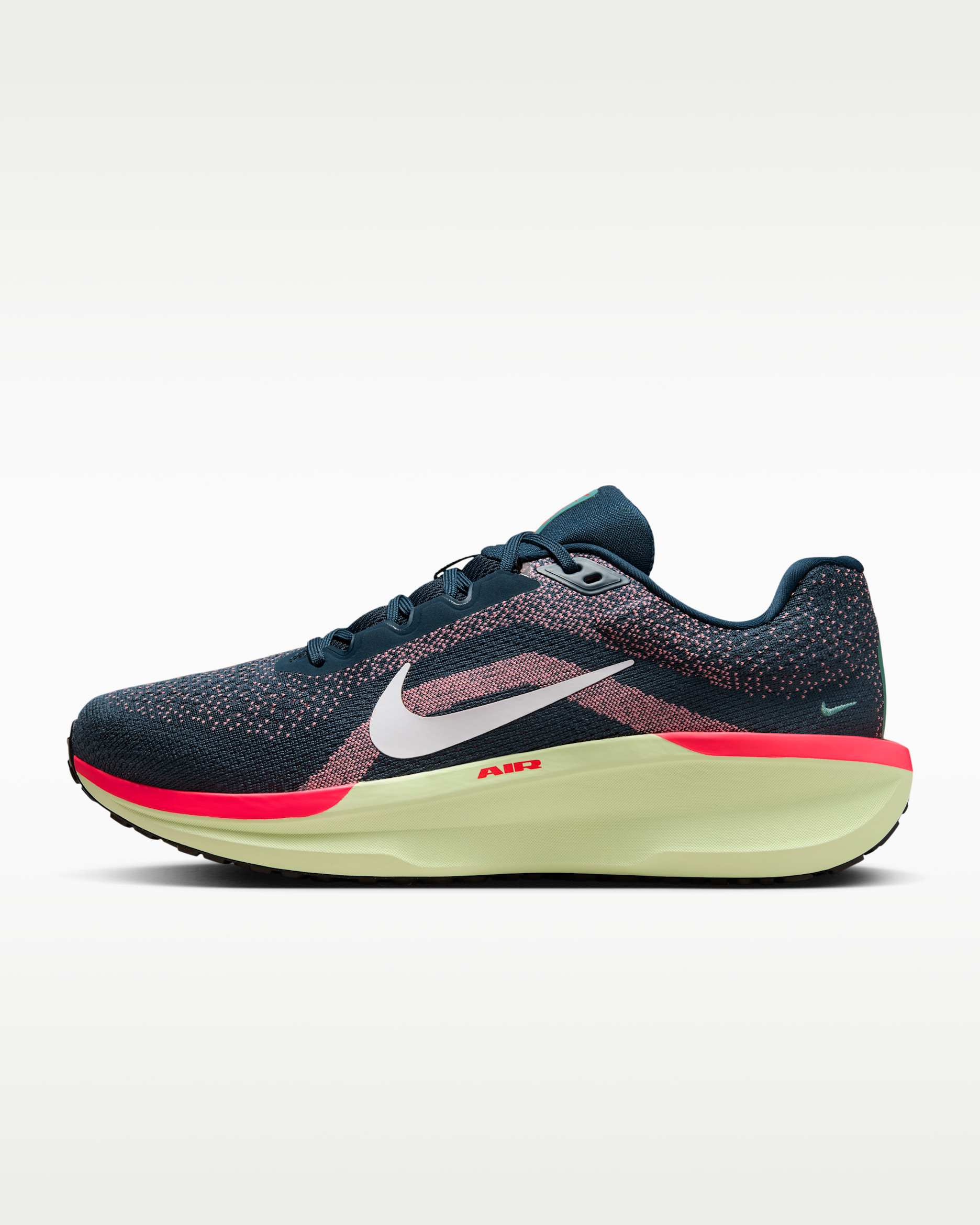 Nike Winflo 11 Men's Road Running Shoes - Armoury Navy/Barely Volt/Bicoastal/Hot Punch