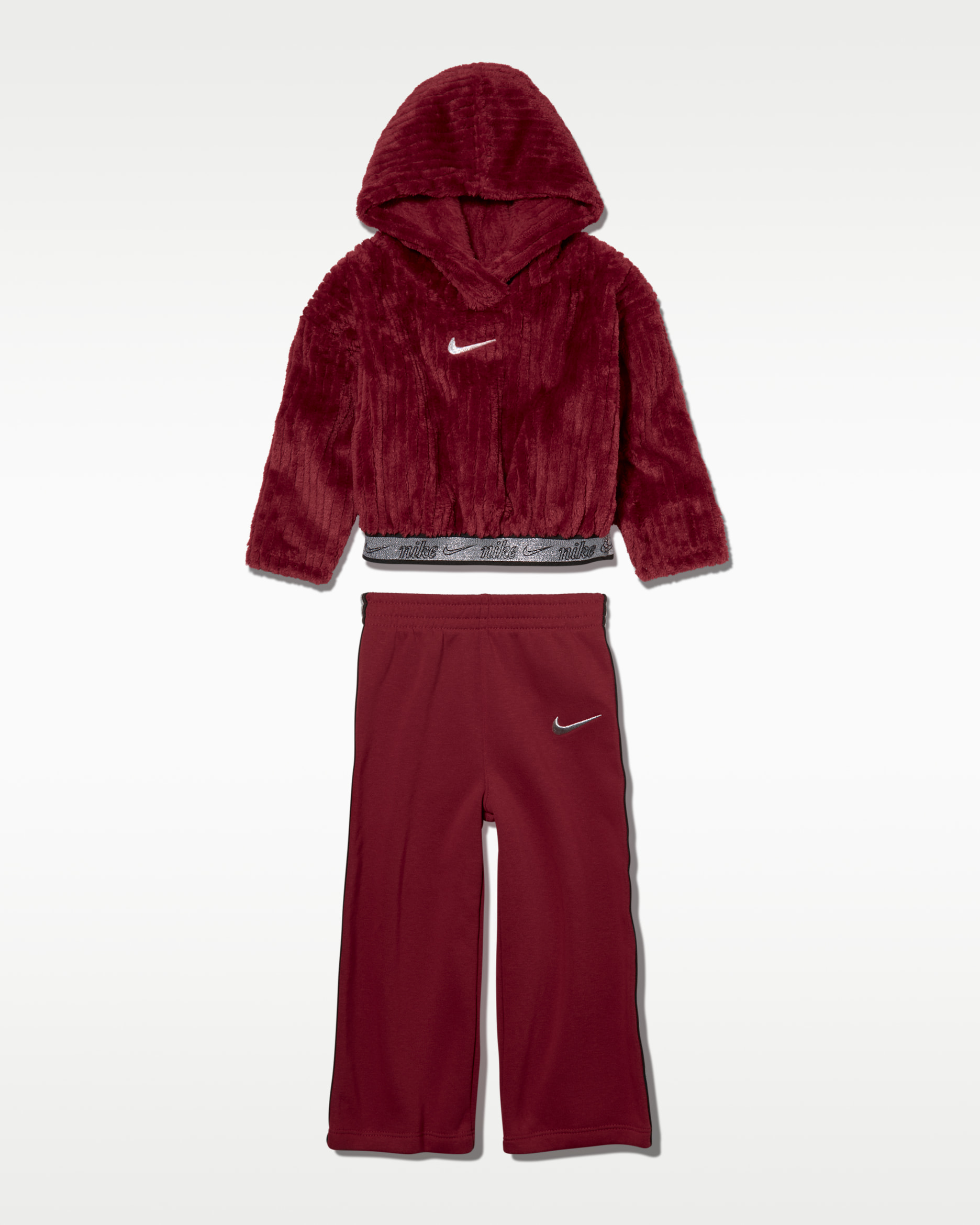 Nike Baby (12-24M) Swoosh Sparkle 2-Piece Pants Set - Team Red