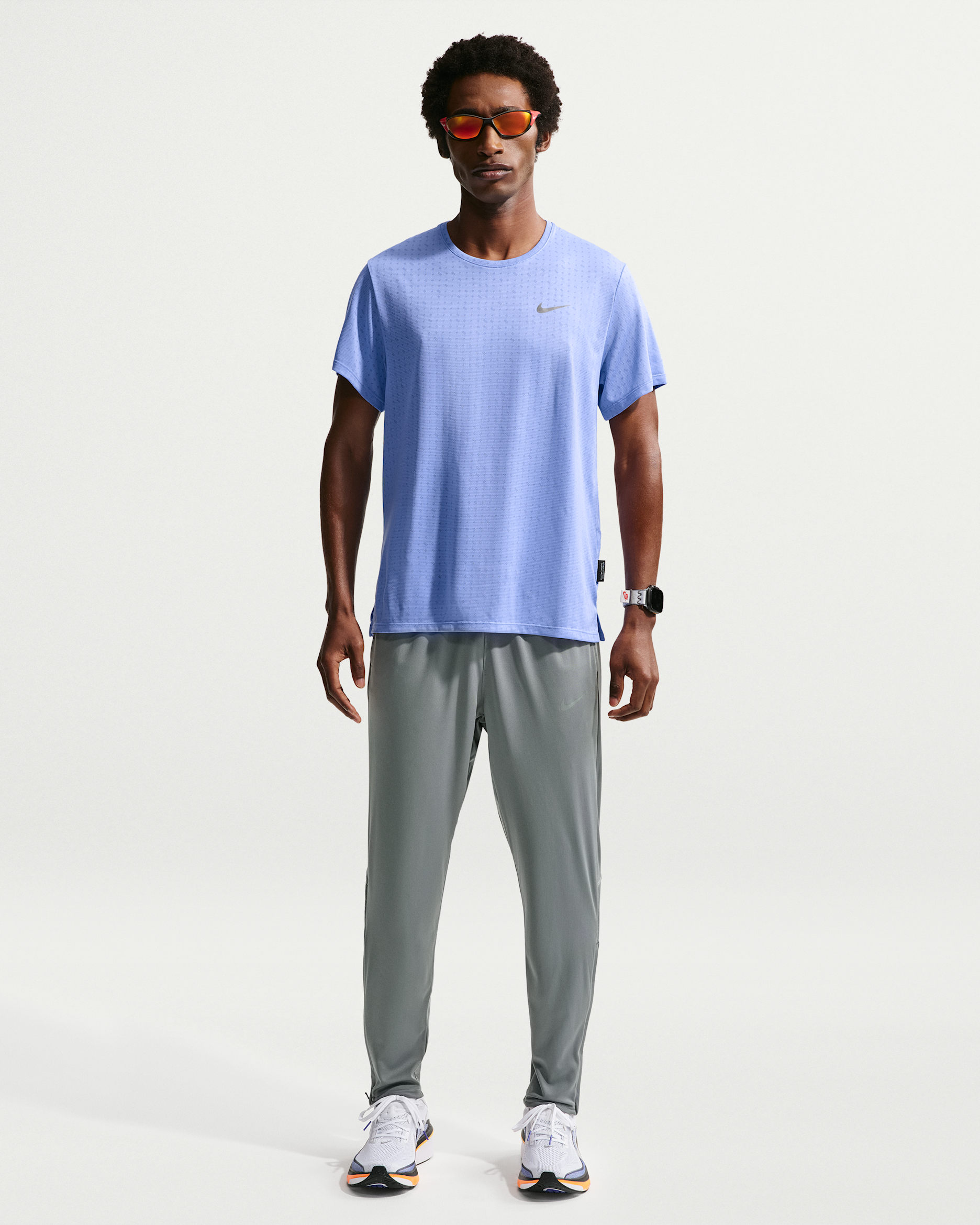 Ανδρικό πλεκτό παντελόνι Dri-FIT Nike Miler για τρέξιμο - Smoke Grey/Iron Grey