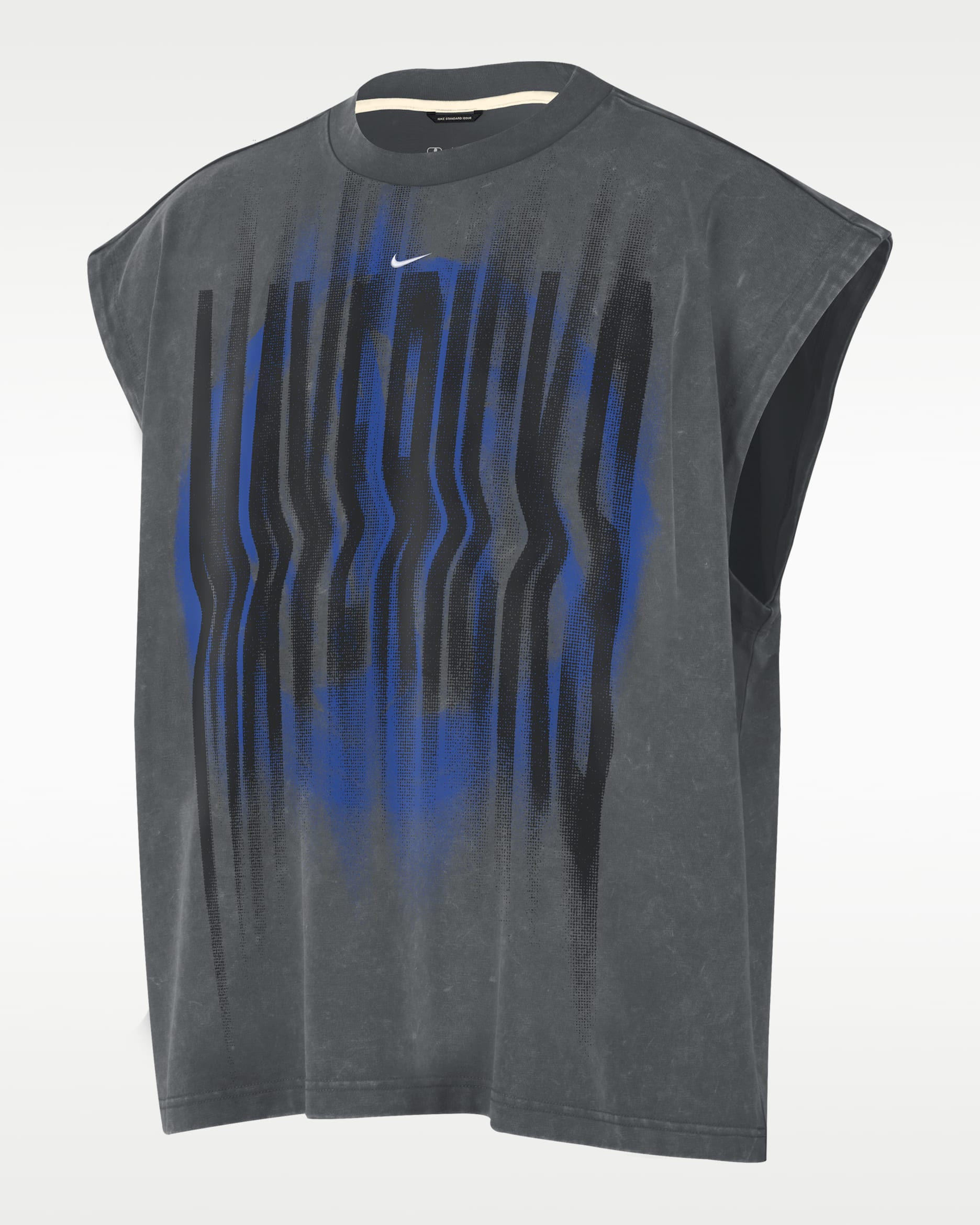 Camiseta de básquetbol sin mangas Nike para hombre Dallas Mavericks Standard Issue - Gris hierro/Blanco