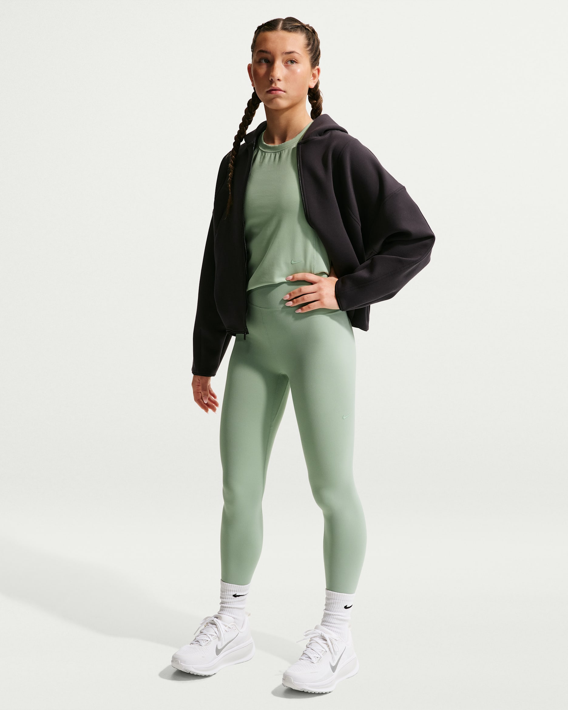 ナイキ MAVN ガールズ Dri-FIT ハイライズ レギンス - スチーム/スチーム