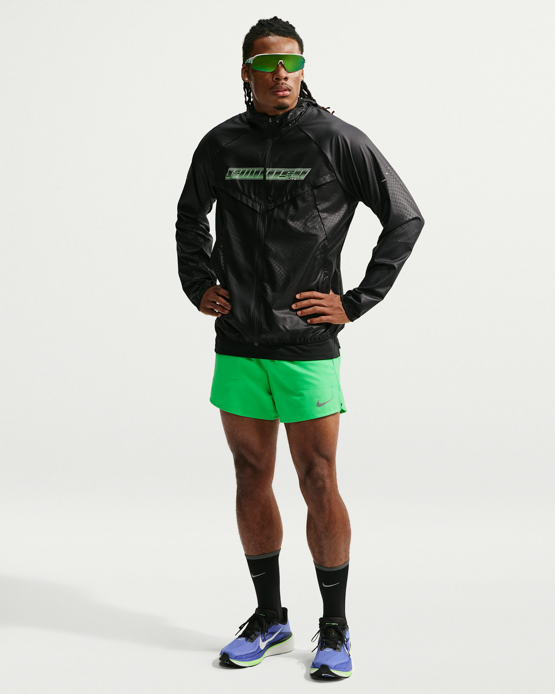 Nike Stride Men's Dri-FIT 5" 2-in-1 Running Shorts - Green Spark