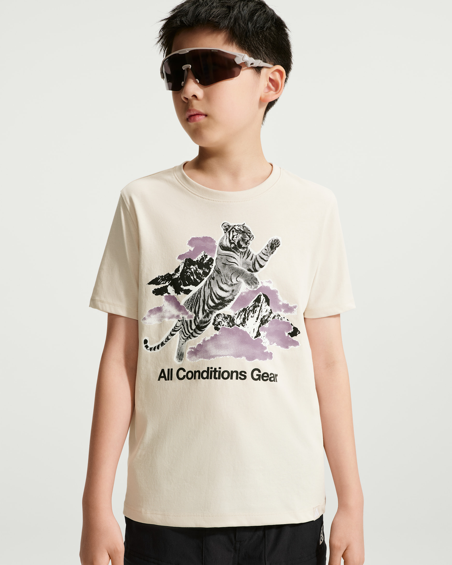 Nike ACG Big Kids' Dri-FIT Leaping Tiger T-Shirt - Light Orewood Brown