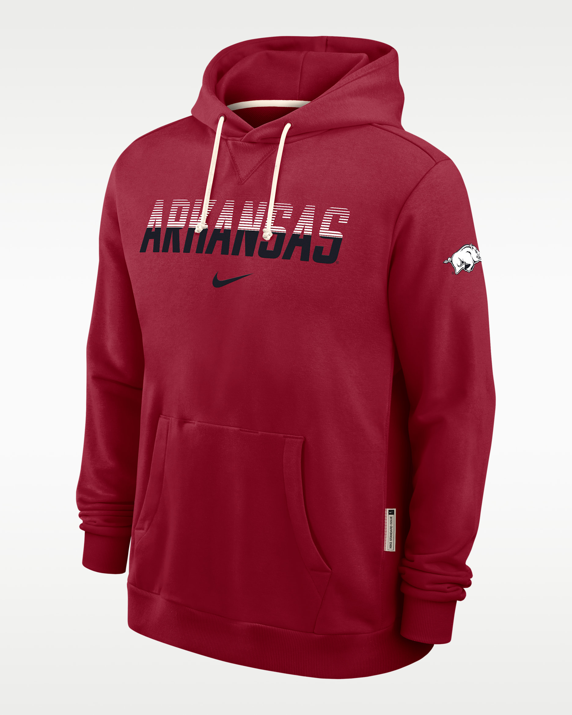Arkansas Sideline Men's Nike Dri-FIT Pullover Hoodie - Team Crimson