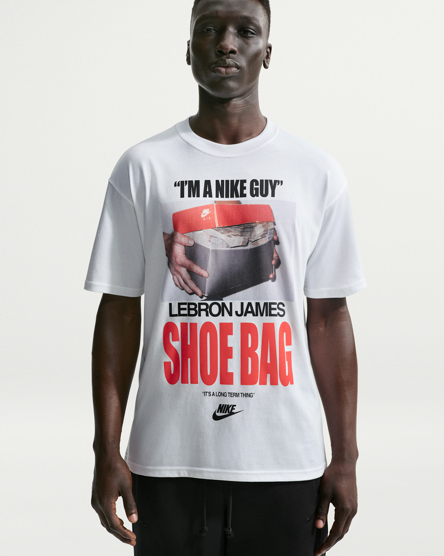 LeBron «Shoe Bag» Nike basket-T-skjorte til herre - Hvit