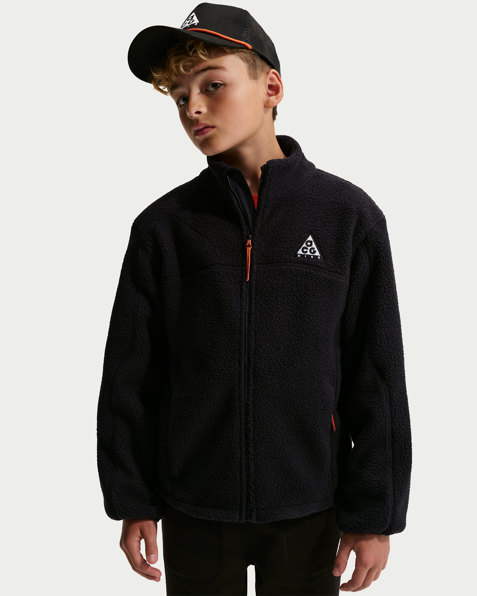 ACG Big Kids' Canwell High-Pile Fleece Jacket - Black