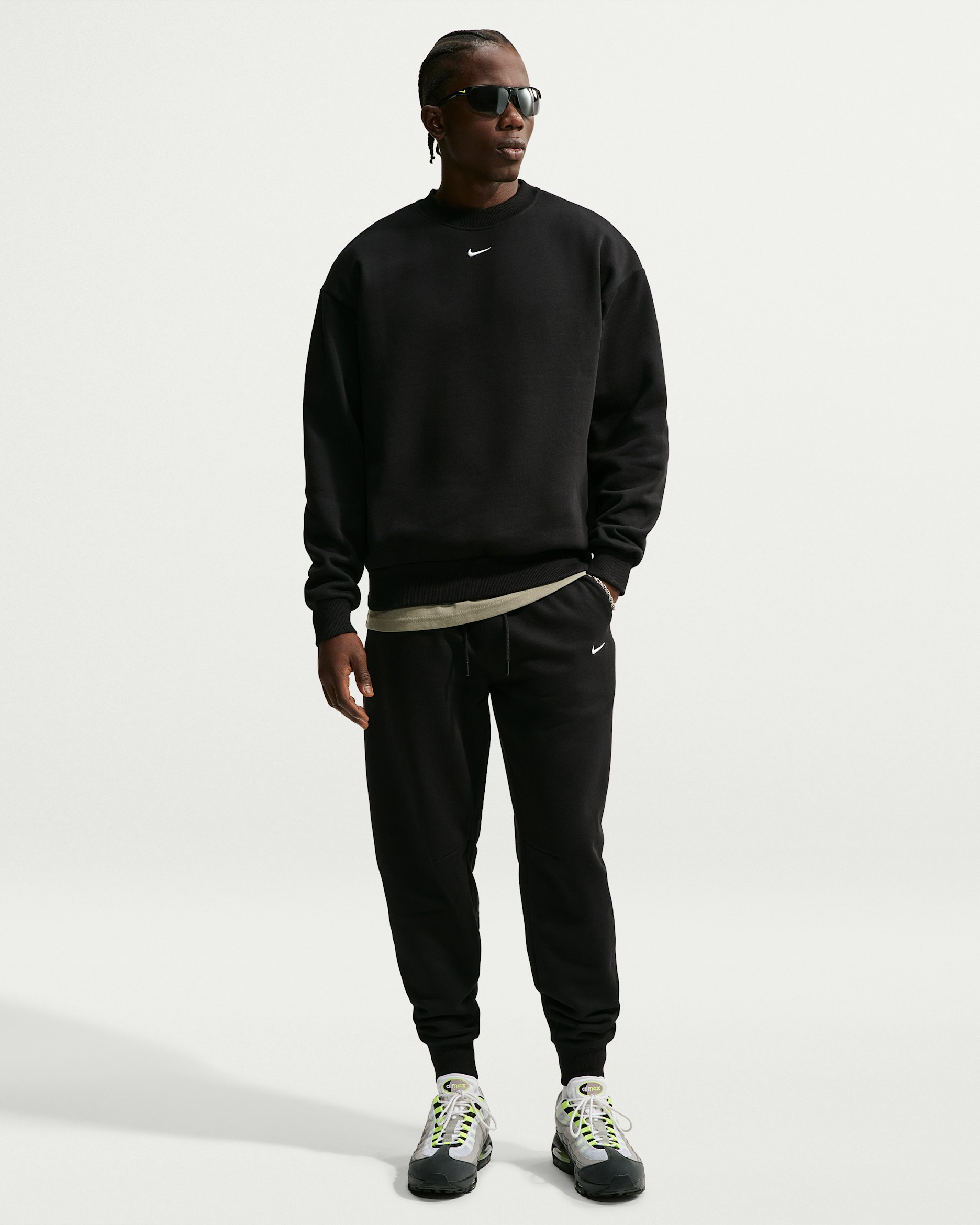 Pantaloni jogger Nike Solo Fleece – Uomo - Total Black/Sail