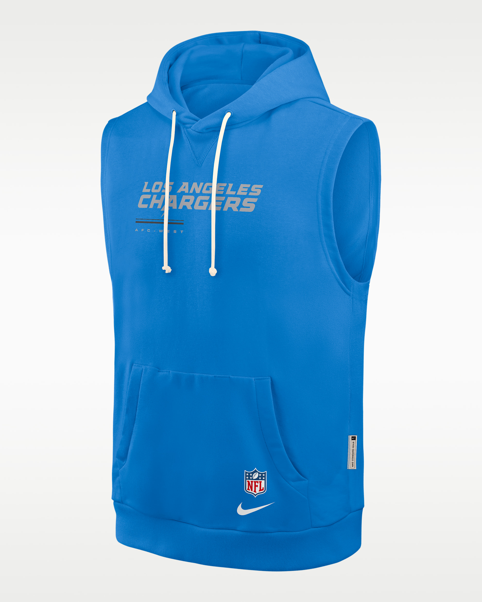 Los Angeles Chargers Sideline Men's Nike Dri-FIT NFL Sleeveless Pullover Hoodie - Blue