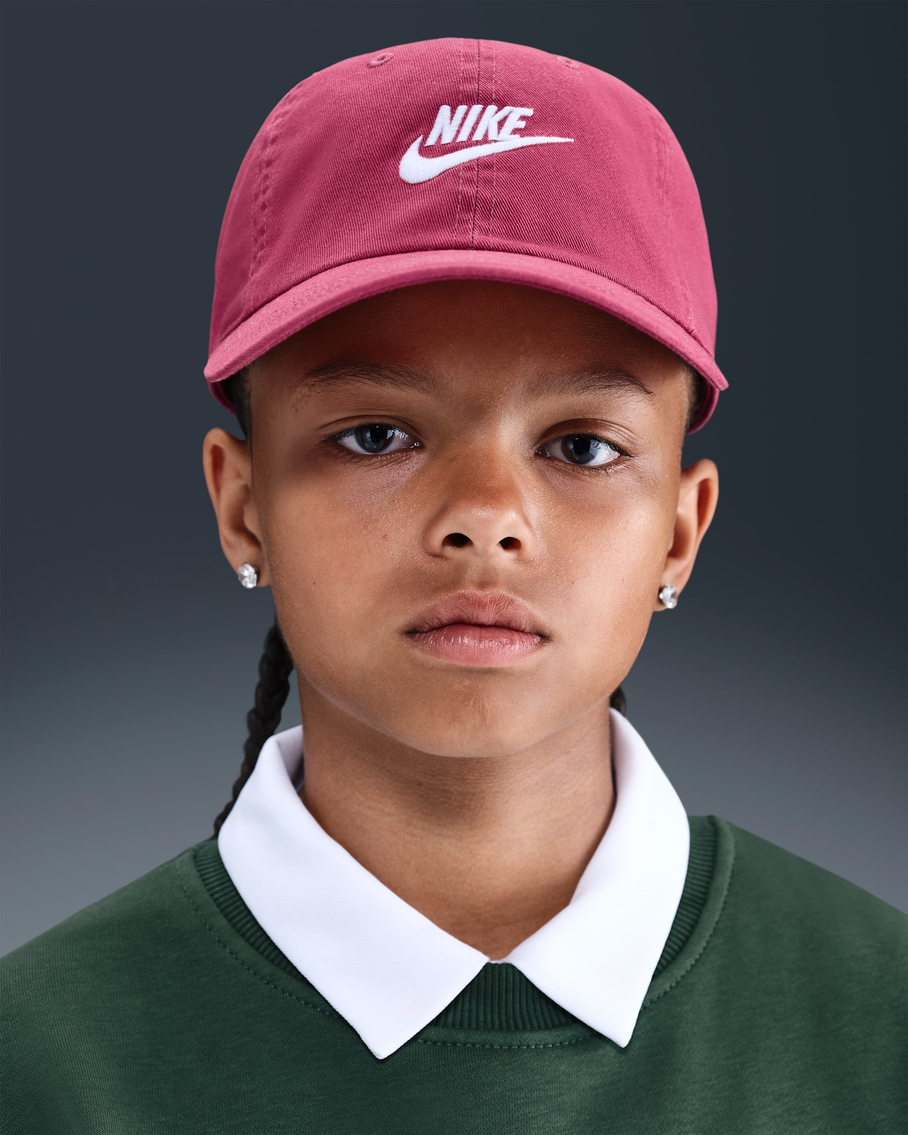 Nike Club Kids' Unstructured Futura Wash Cap - Sweet Beet/White