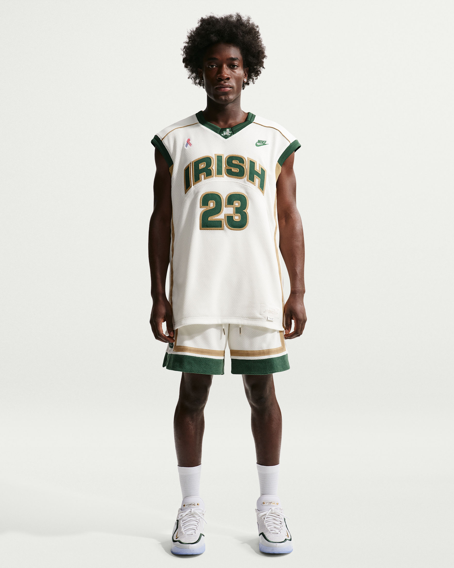 LeBron Nike Basketball Men's Shorts - Sail/Gorge Green/Club Gold/Gorge Green