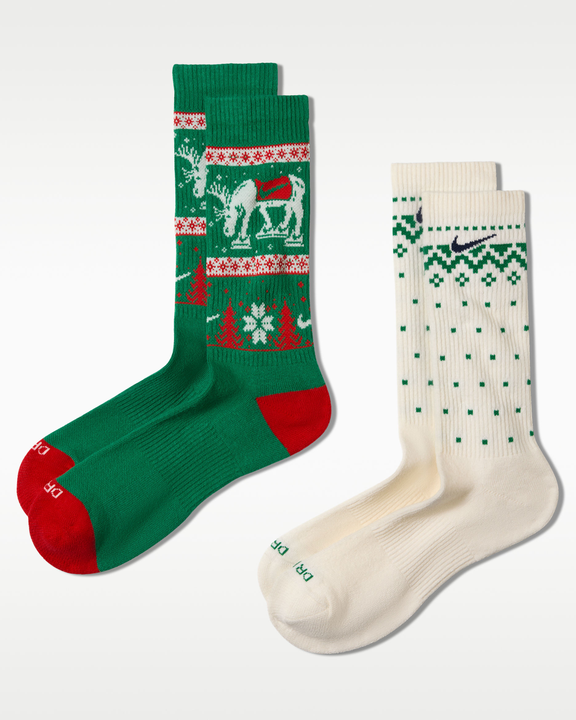 Nike Everyday Plus Cushioned Winter Wonderland Crew Socks (2 Pairs) - Multi-Colour