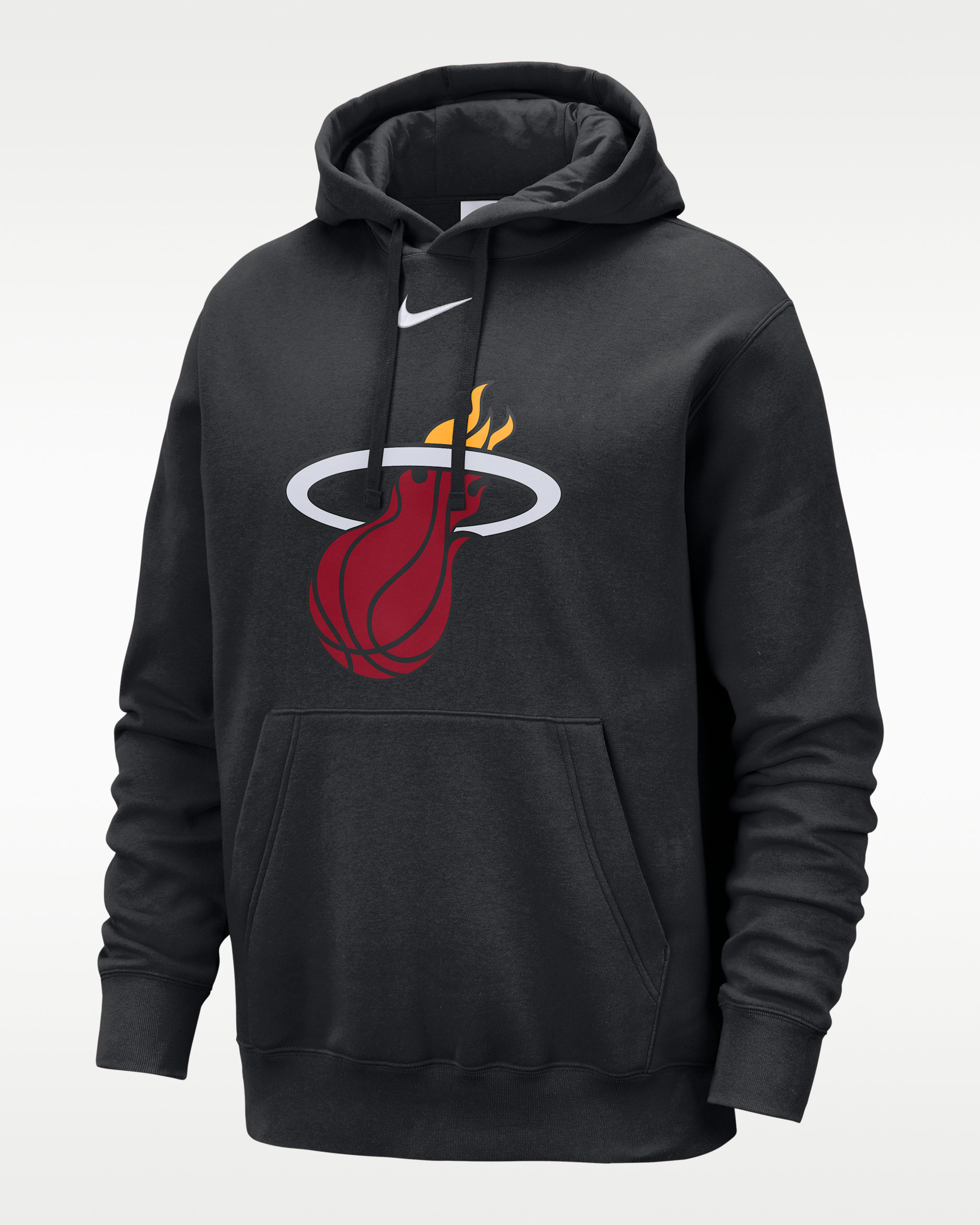 Sudadera con gorro sin cierre Nike de la NBA para hombre Miami Heat Club - Negro/Blanco