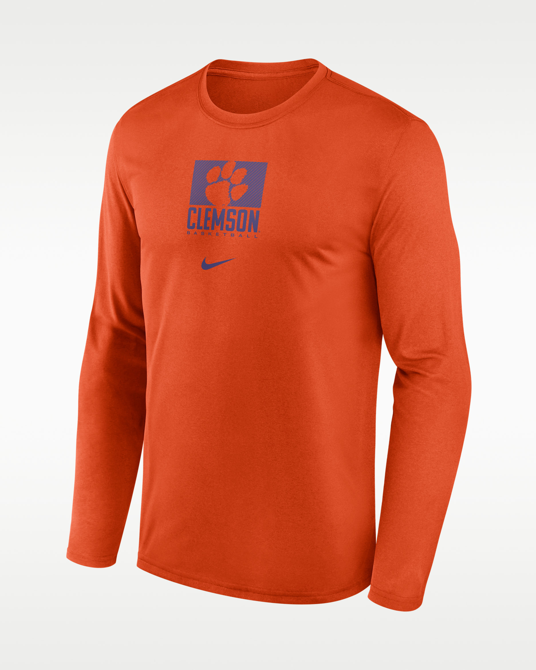 Clemson Courtside Men's Nike Dri-FIT College Long-Sleeve T-Shirt - Orange