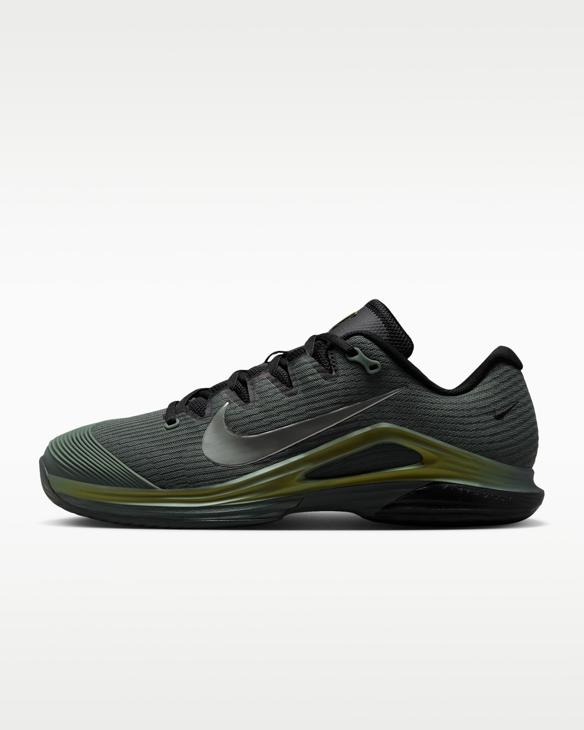 Nike Vapor 12 PRM Men's Hard Court Tennis Shoes - Camo Green/Metallic Gold/Black/Pure Platinum