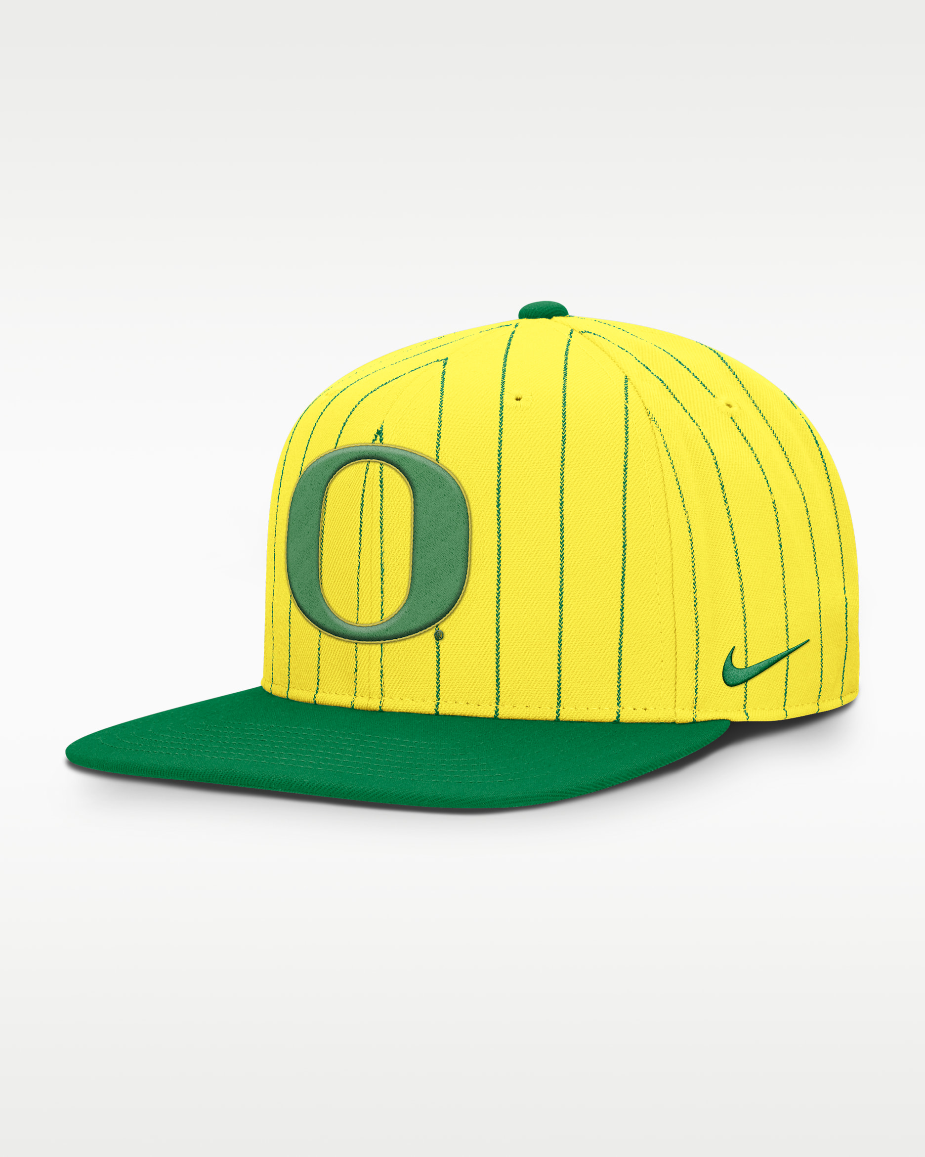 Oregon Primetime Pin Stripe 2-Tone Men's Nike Dri-FIT College Adjustable Hat - Yellow