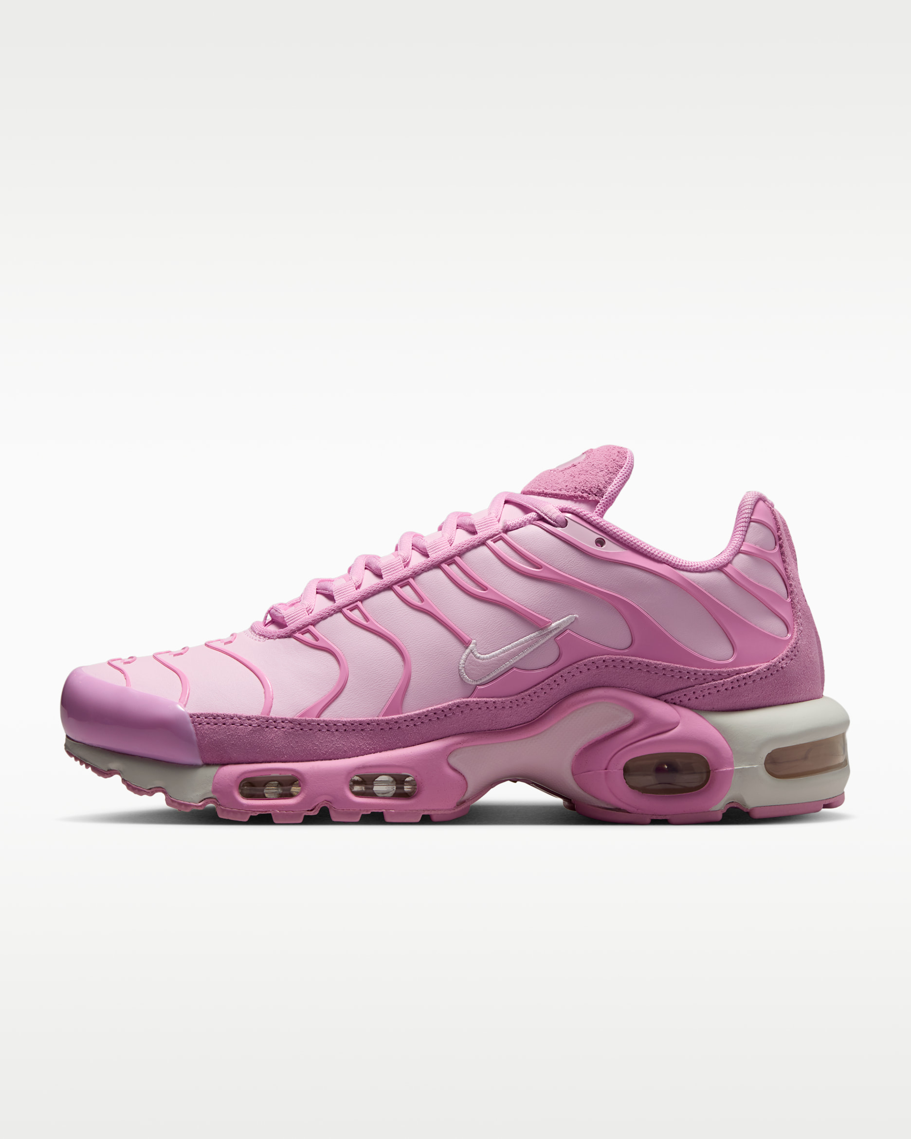 Sapatilhas Nike Air Max Plus Suede para mulher - Rosa Rise/Branco Summit/Rosa Foam