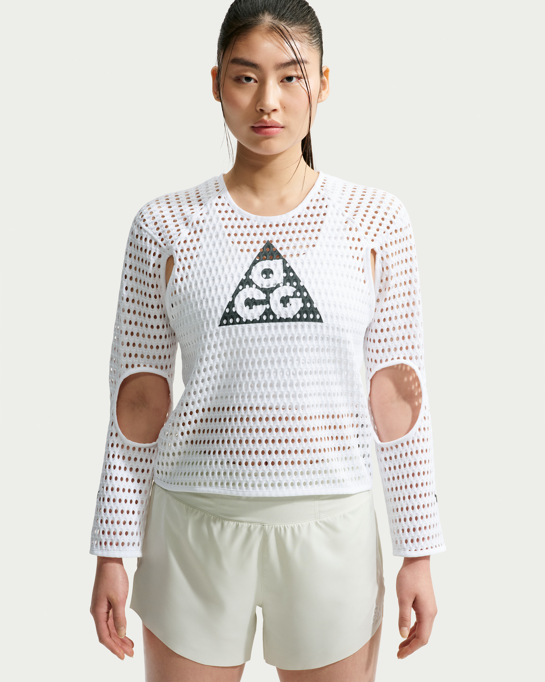 ACG Radical AirFlow NXT ウィメンズ Dri-FIT ロングスリーブ トレイルランニング トップス - ホワイト/アンスラサイト