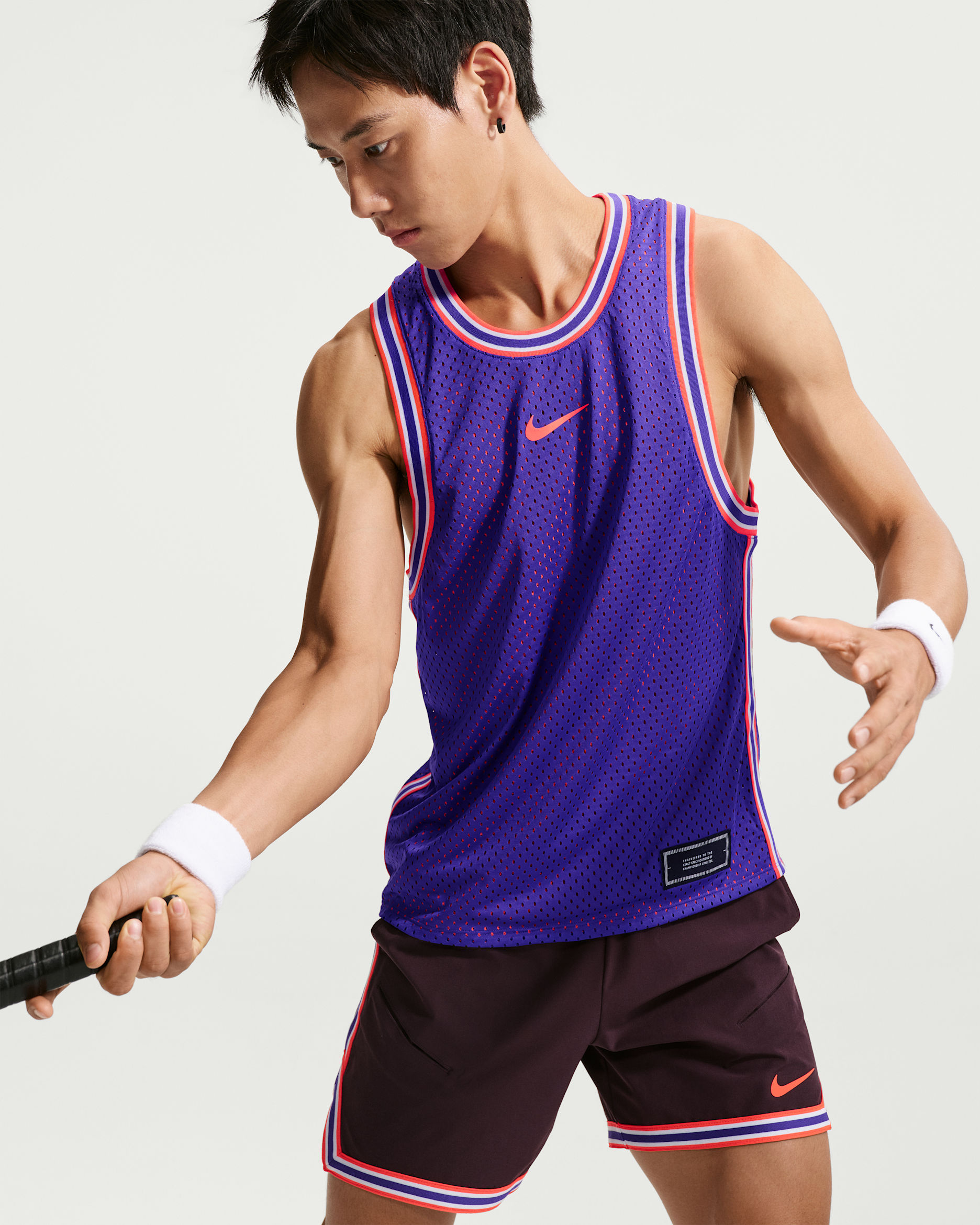 ナイキコート スラム メンズ Dri-FIT リバーシブル テニスタンクトップ - ダークコンコルド/ブライトクリムゾン/バーガンディアッシュ/ブライトクリムゾン