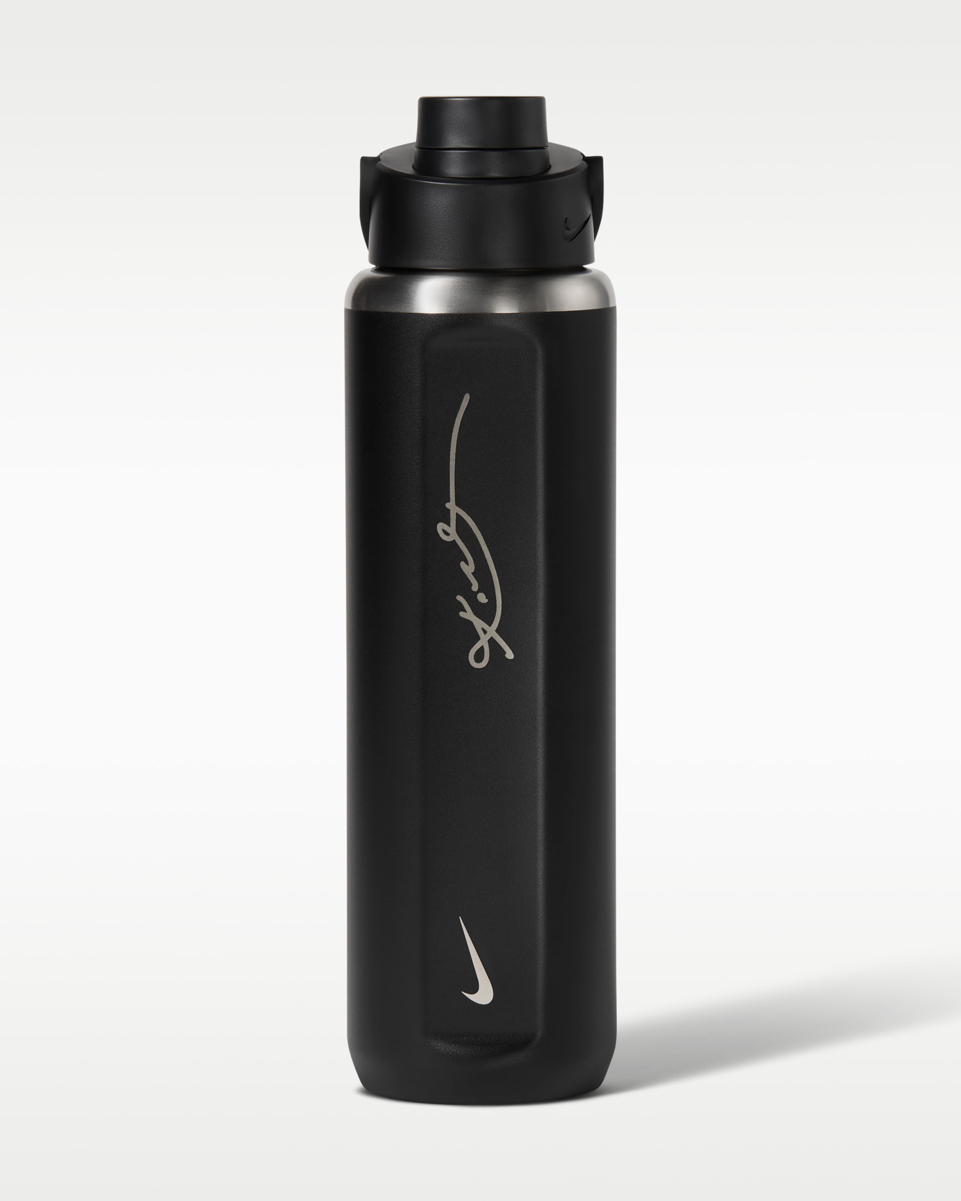 Botella de acero inoxidable con pico (710 ml) Nike Recharge (Kobe Bryant) - Negro/Negro/Plata metalizado