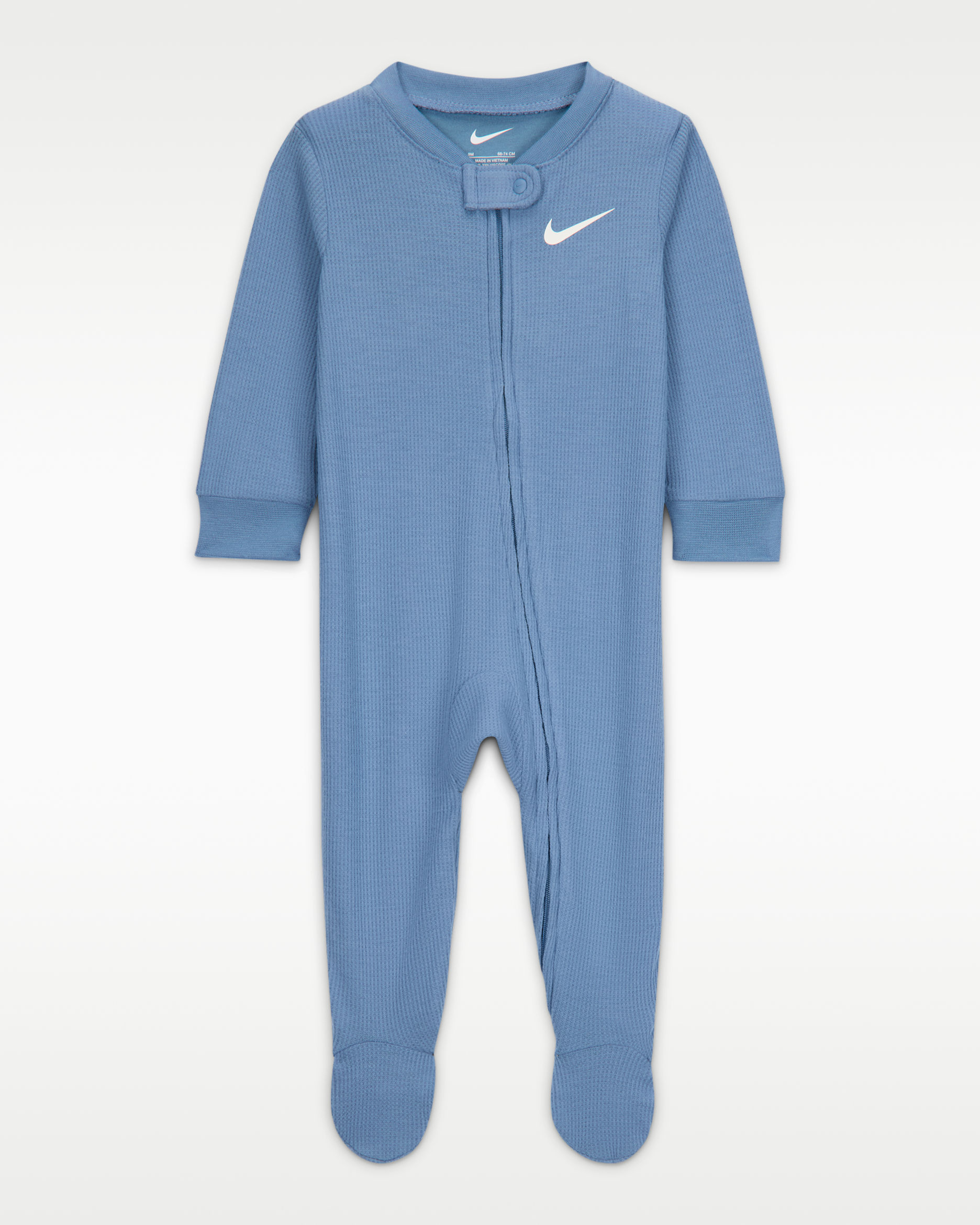 Nike Baby Viscose Waffle Knit Footed Coverall - Blue