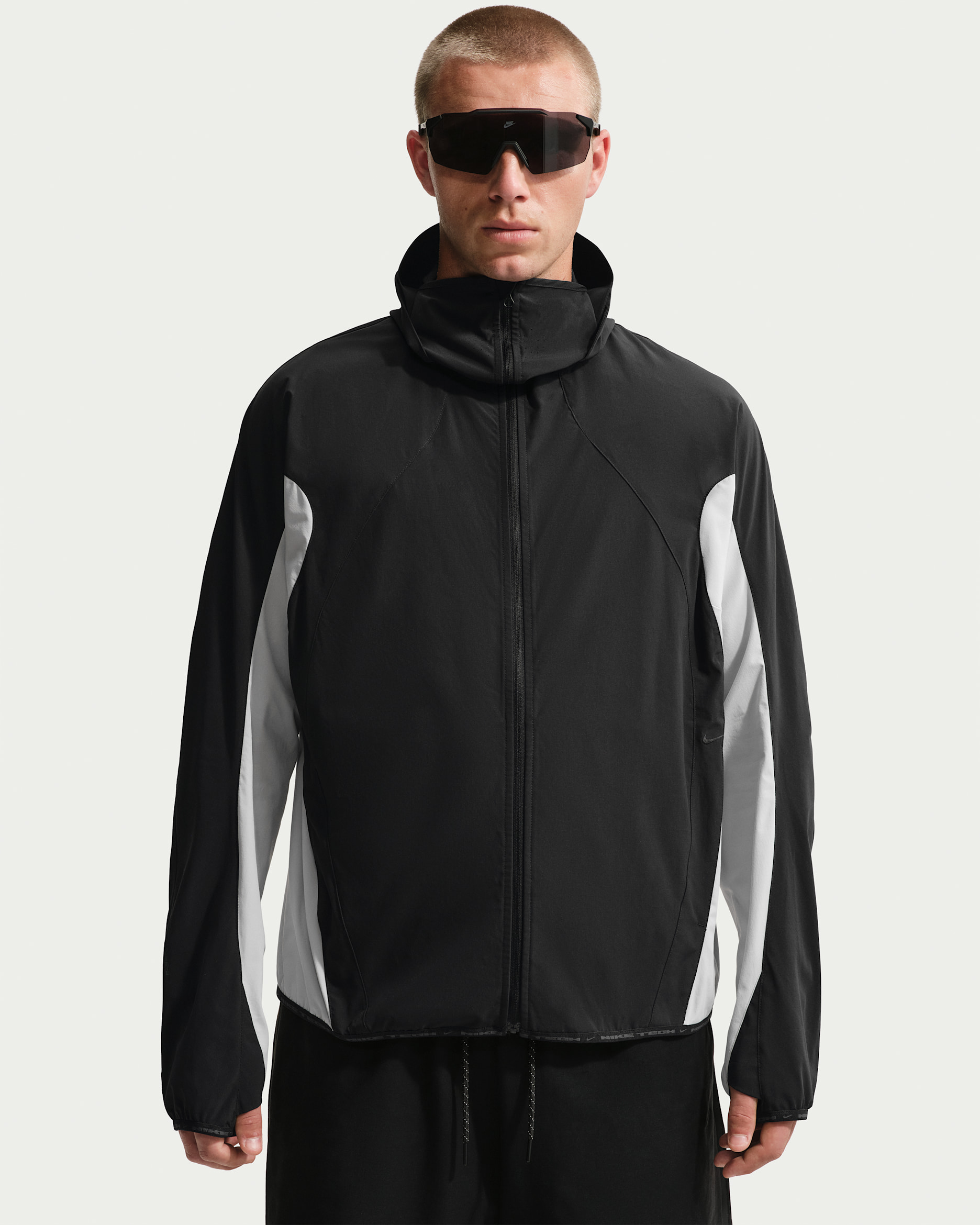 Nike Tech Helios Men's Dri-FIT Long-Sleeve Shell - Black/Grey Fog/Black