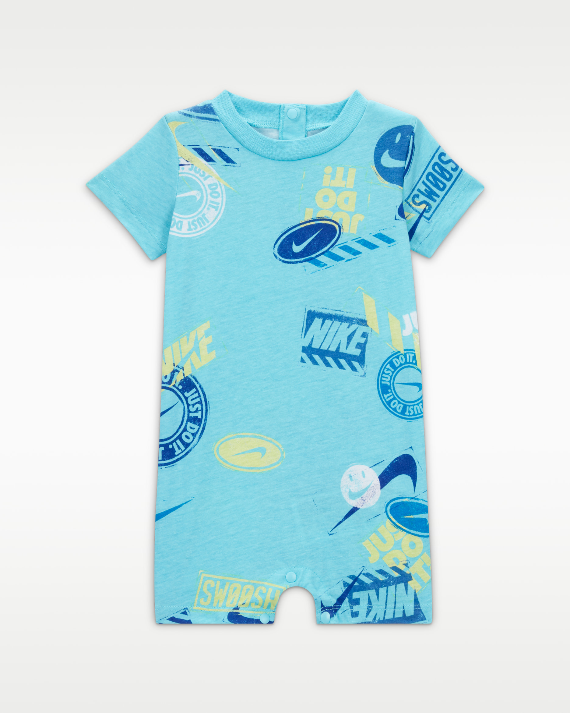 Nike Wild Air Printed Romper Strampler für Babys - Baltic Blue