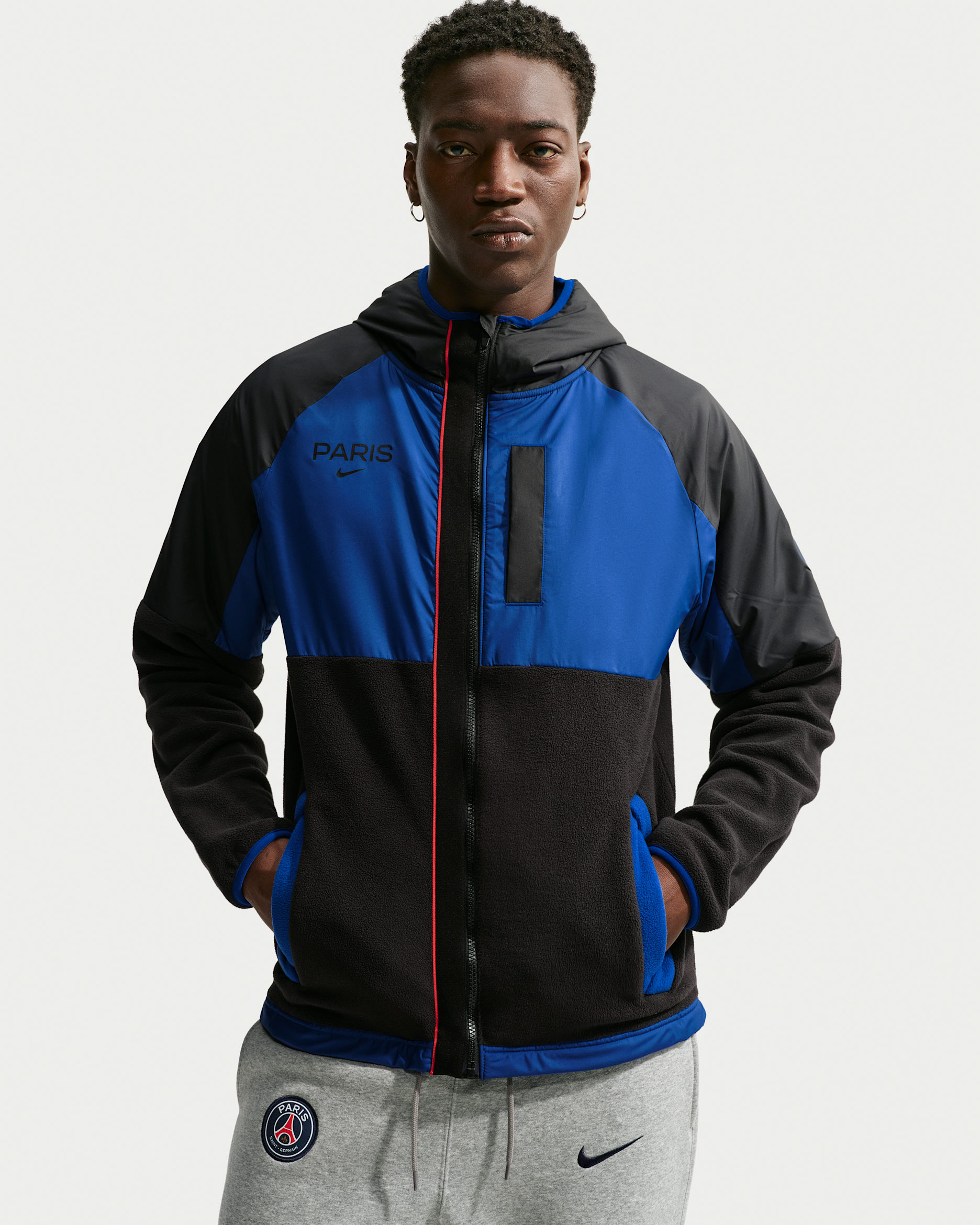 Paris Saint-Germain AWF Men's Nike Winterized Football Jacket - Old Royal/Black/University Red/Black
