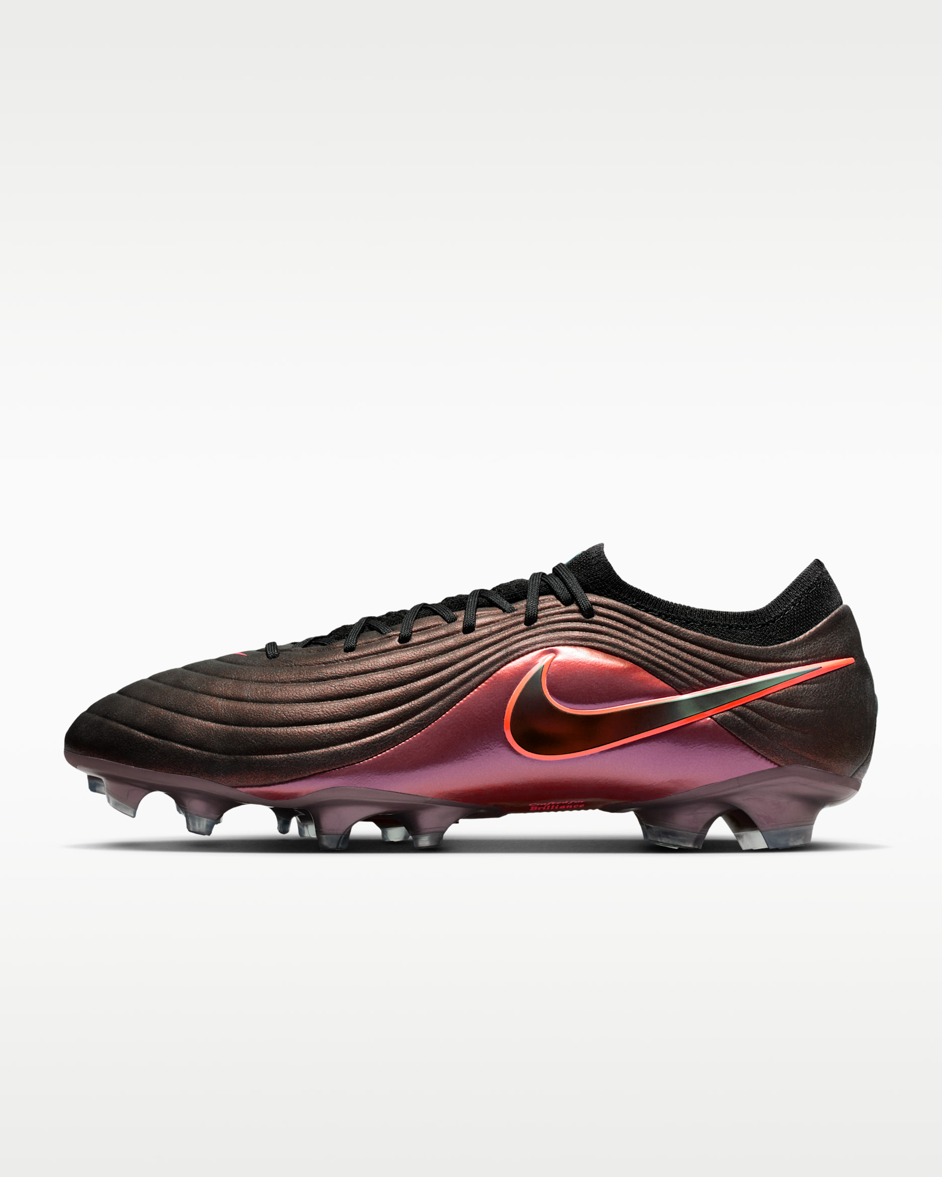 Nike Tiempo Maestro Elite LV8 Firm-Ground Low-Top Soccer Cleats - Black/Hyper Crimson/Laser Orange