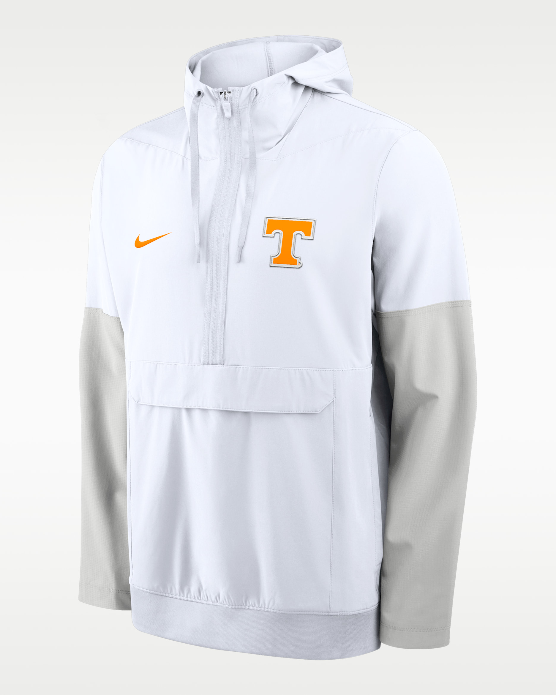 Chamarra universitaria Nike con gorro de medio cierre para hombre Tennessee Anorak - Blanco