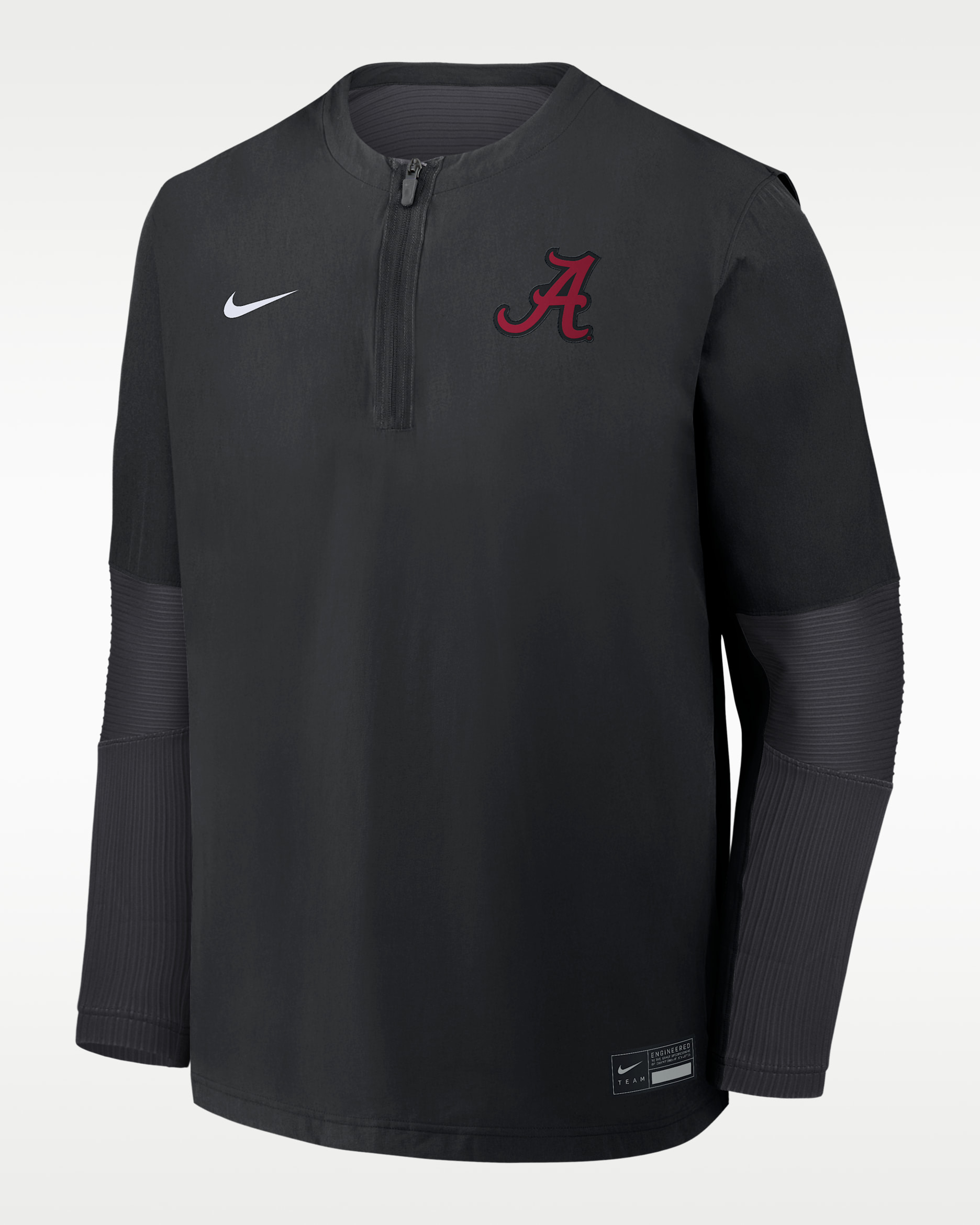 Alabama Dugout Men's Nike Dri-FIT College 1/4-Zip Long-Sleeve Windshirt - Black/Anthracite