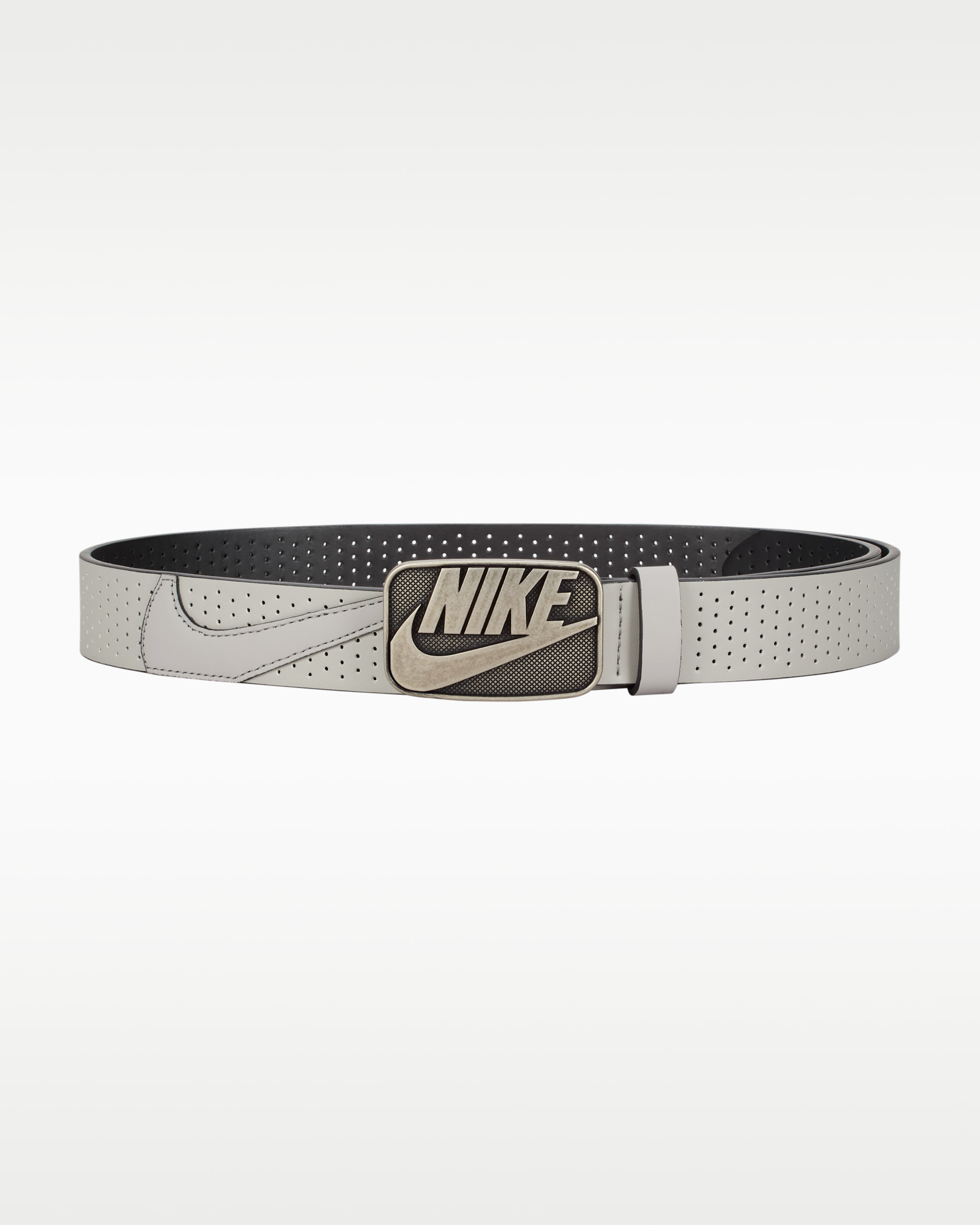 Cinturón perforado para hombre Nike Futura - Gris humo claro