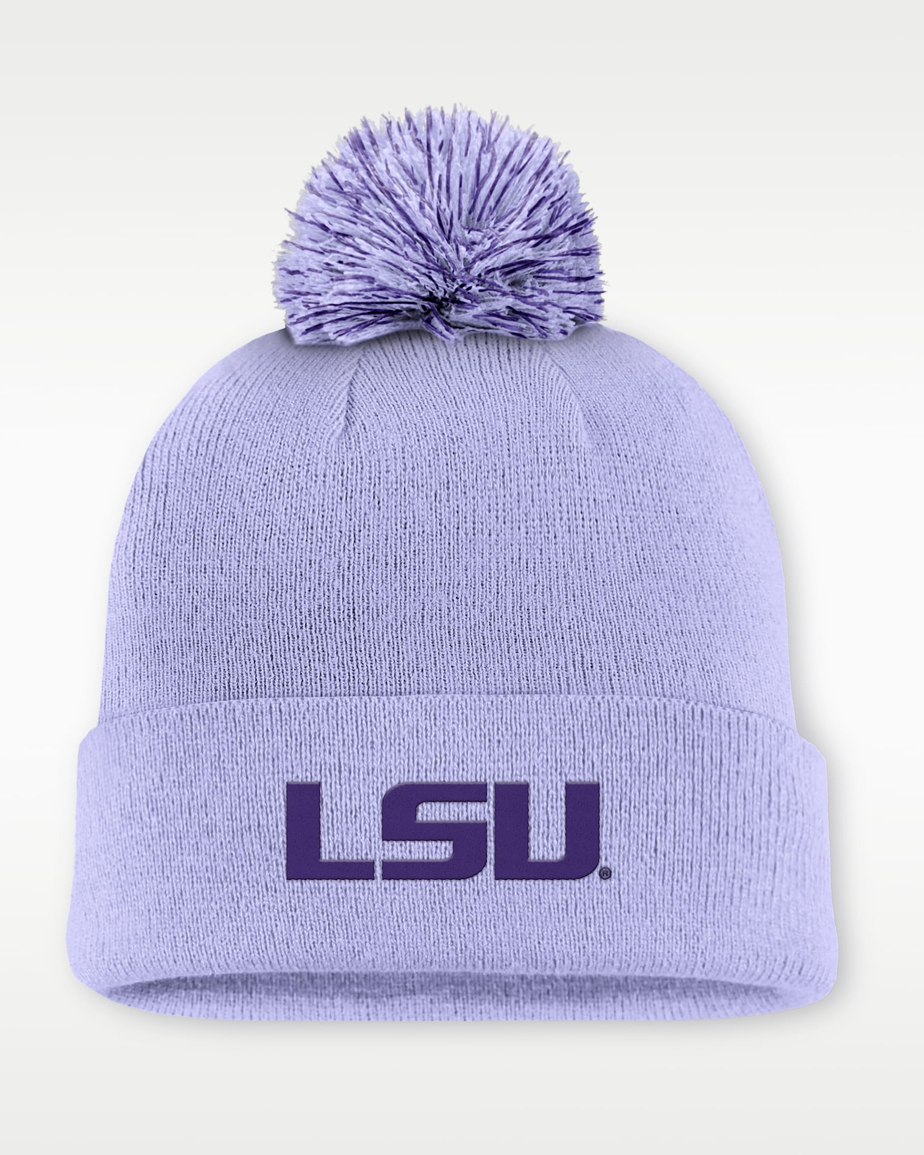 LSU Primetime Campus Toned Men's Nike College Cuffed Pom Beanie - Light Purple