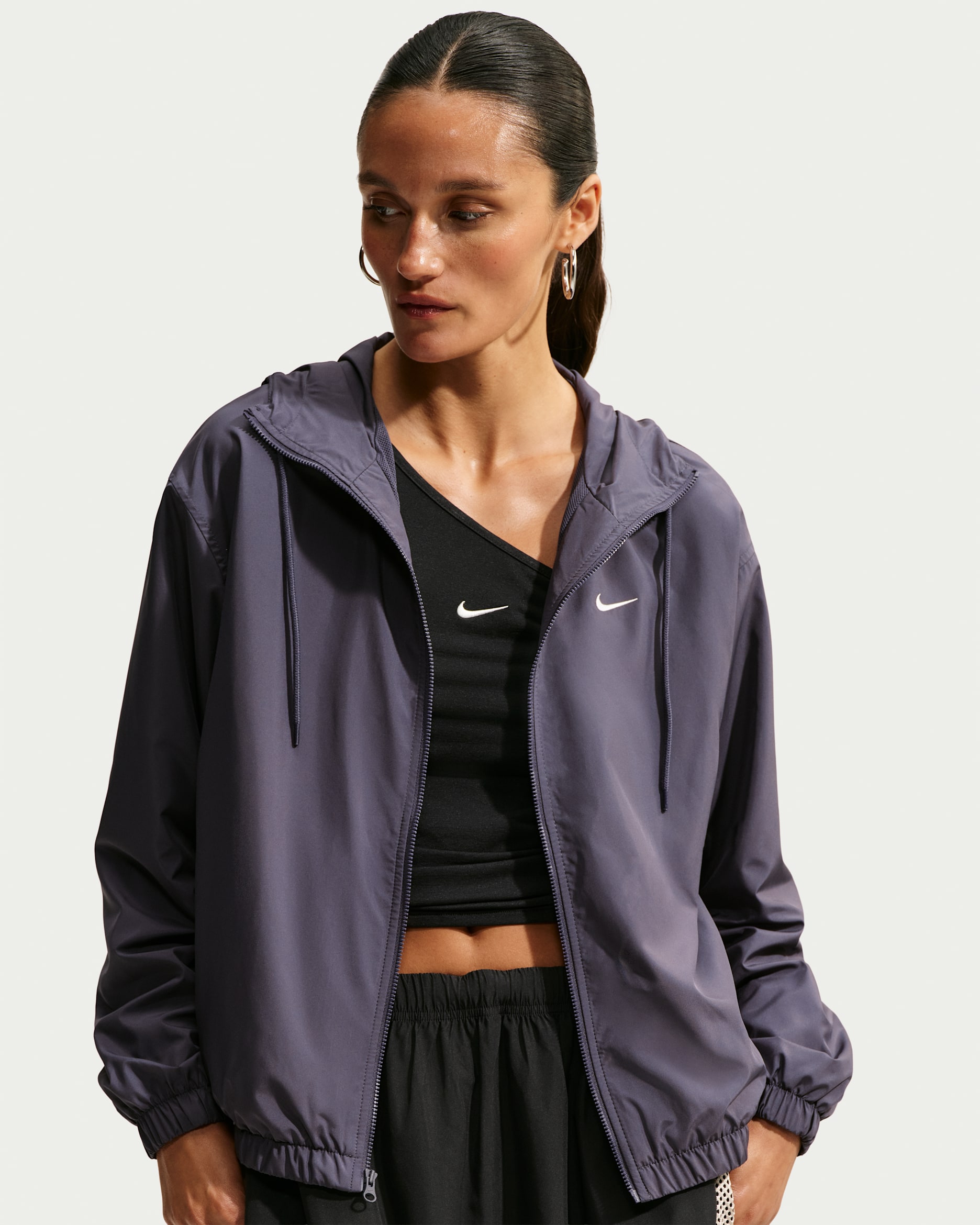 Nike Sportswear Women's Loose Hooded UV Jacket - Gridiron/Sail