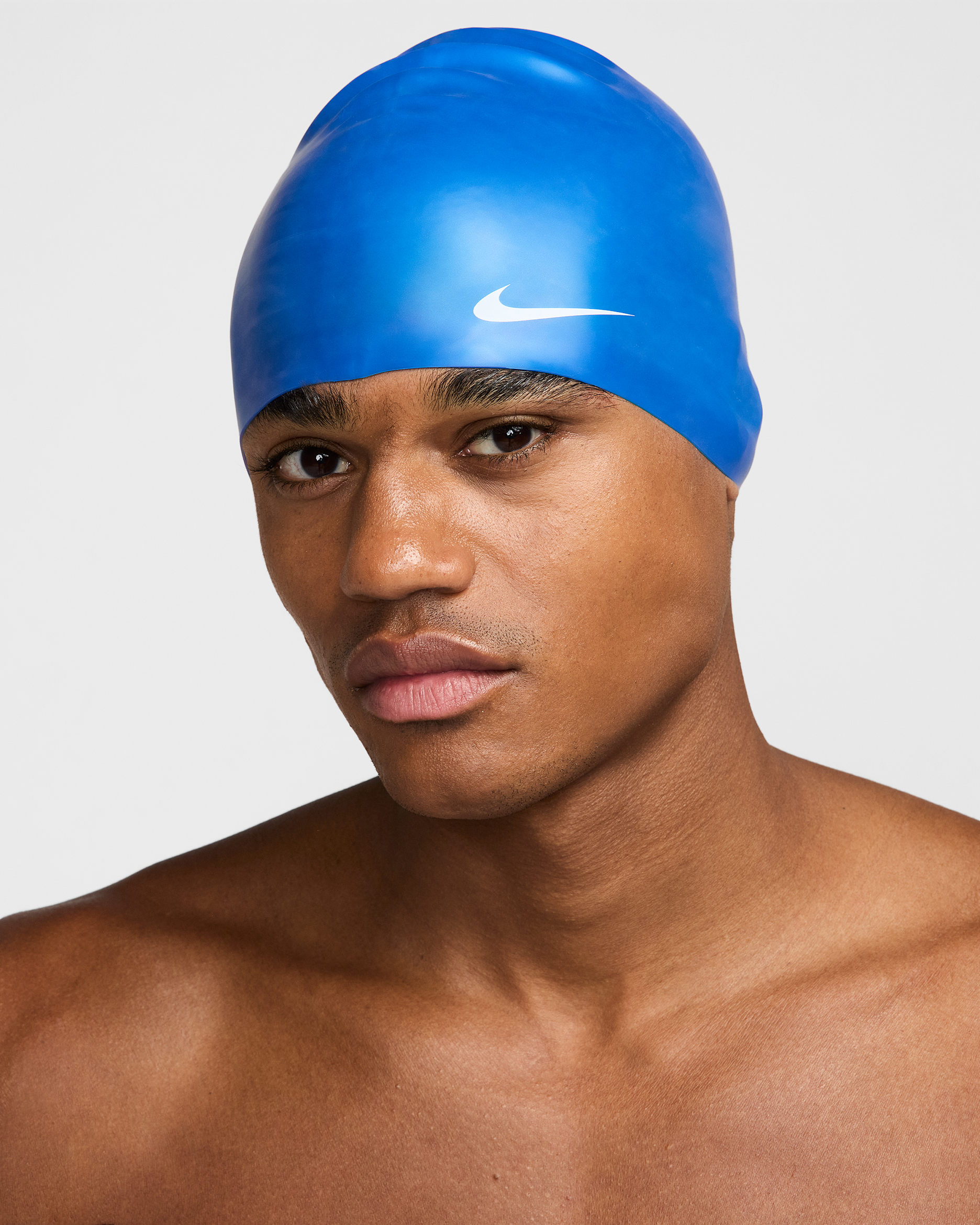 Gorra de natación Nike Swim Solid Silicone - Royal juego/Blanco