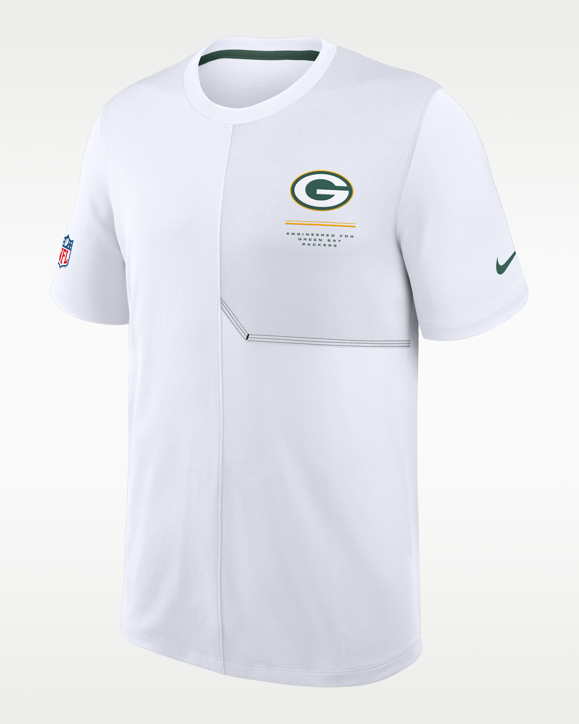 Green Bay Packers Sideline Coach Men's Nike Dri-FIT NFL Top - White