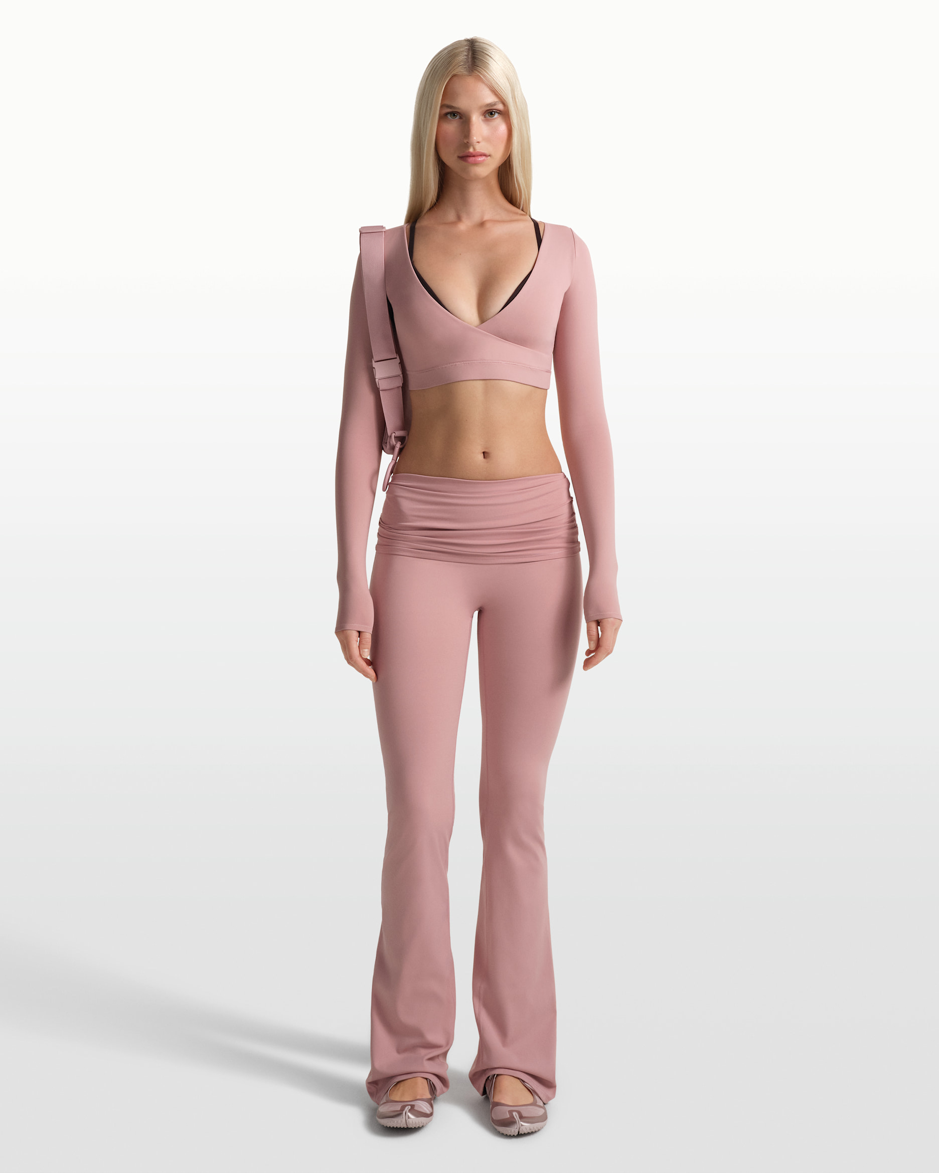 NikeSKIMS Matte Women's Flared Fold-Over Waistband Trousers - NSKM HIMALAYAN