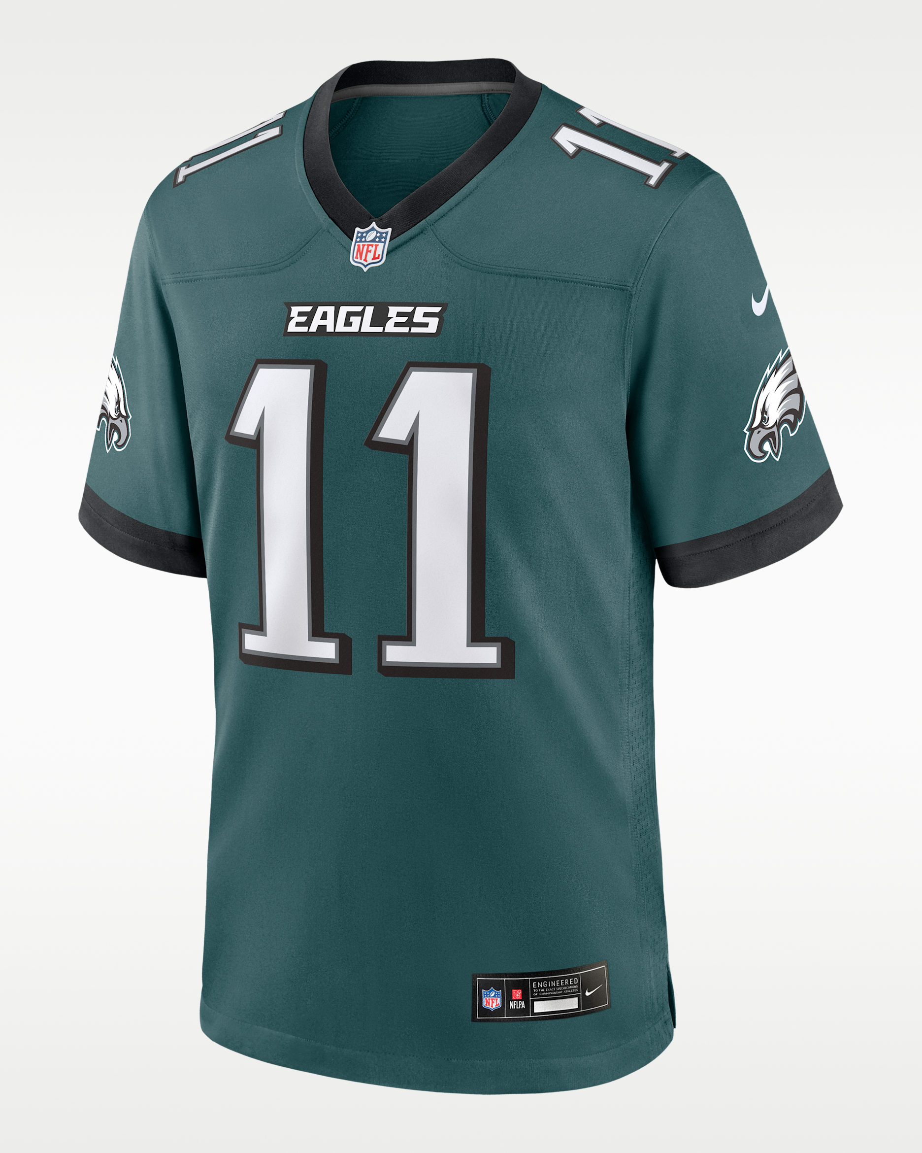 Jersey Nike de la NFL Game para hombre de A.J. Brown de los Philadelphia Eagles - Verde