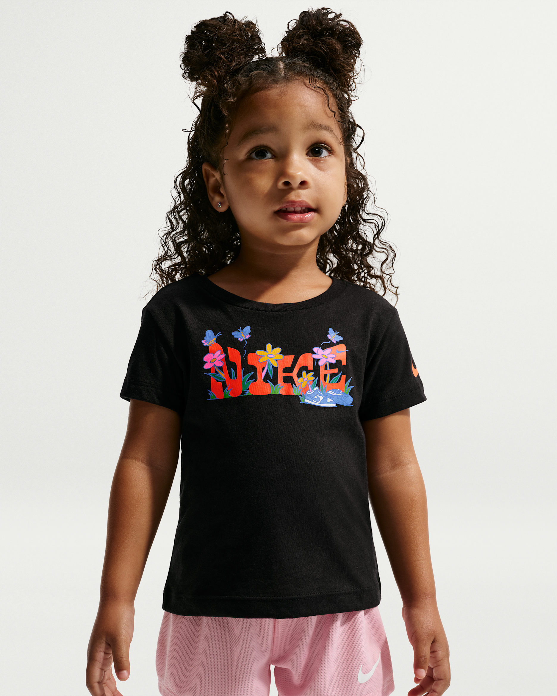 Nike Toddler Floral Jersey T-Shirt - Black